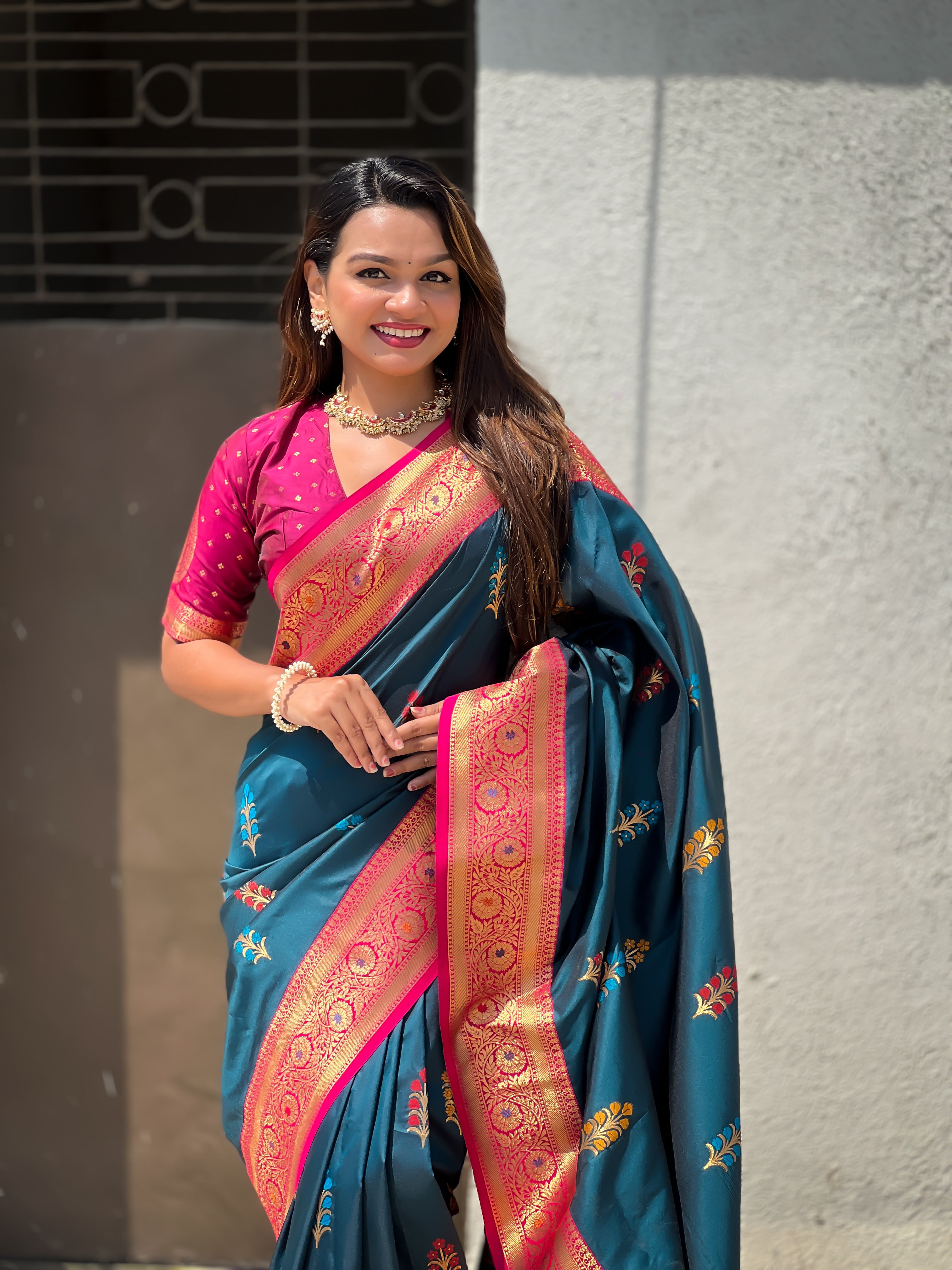 GREEN SOFT SILK SAREE