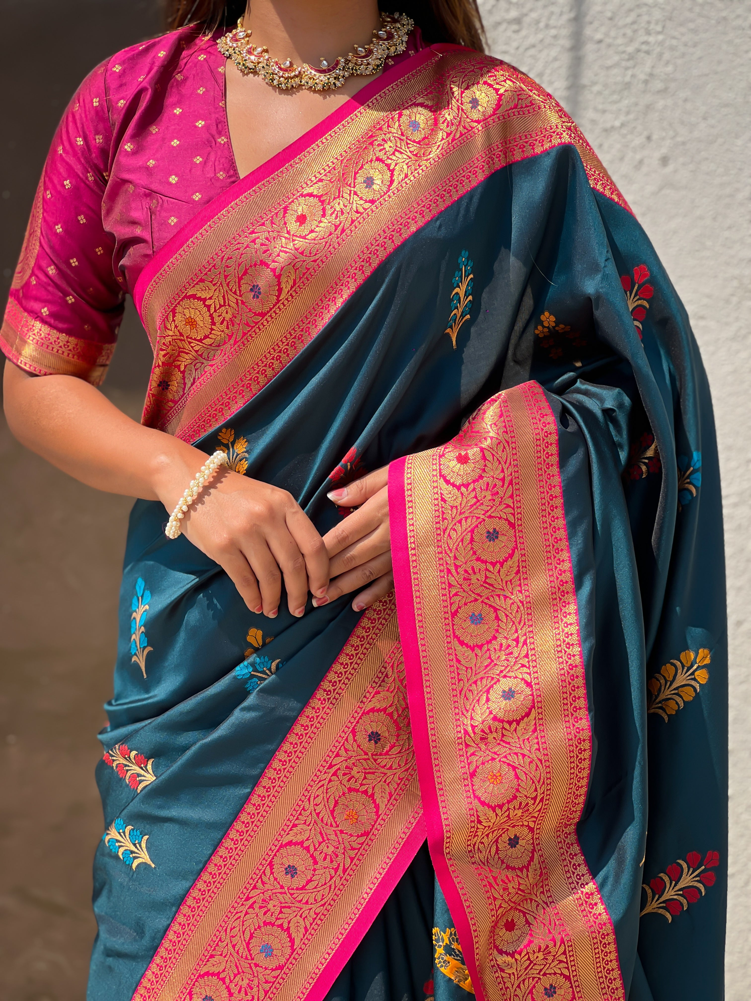 GREEN SOFT SILK SAREE