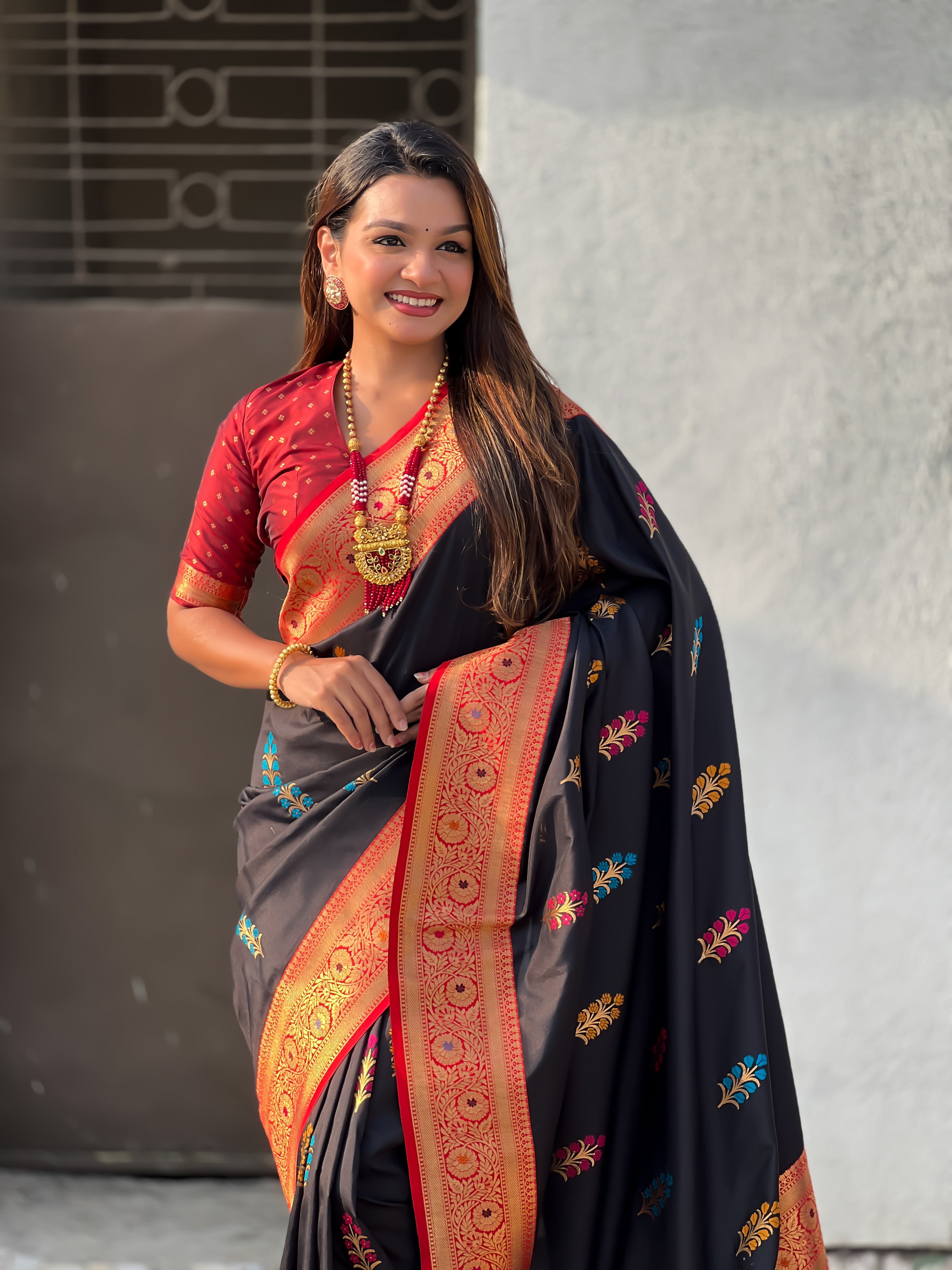 BLACK SOFT SILK SAREE