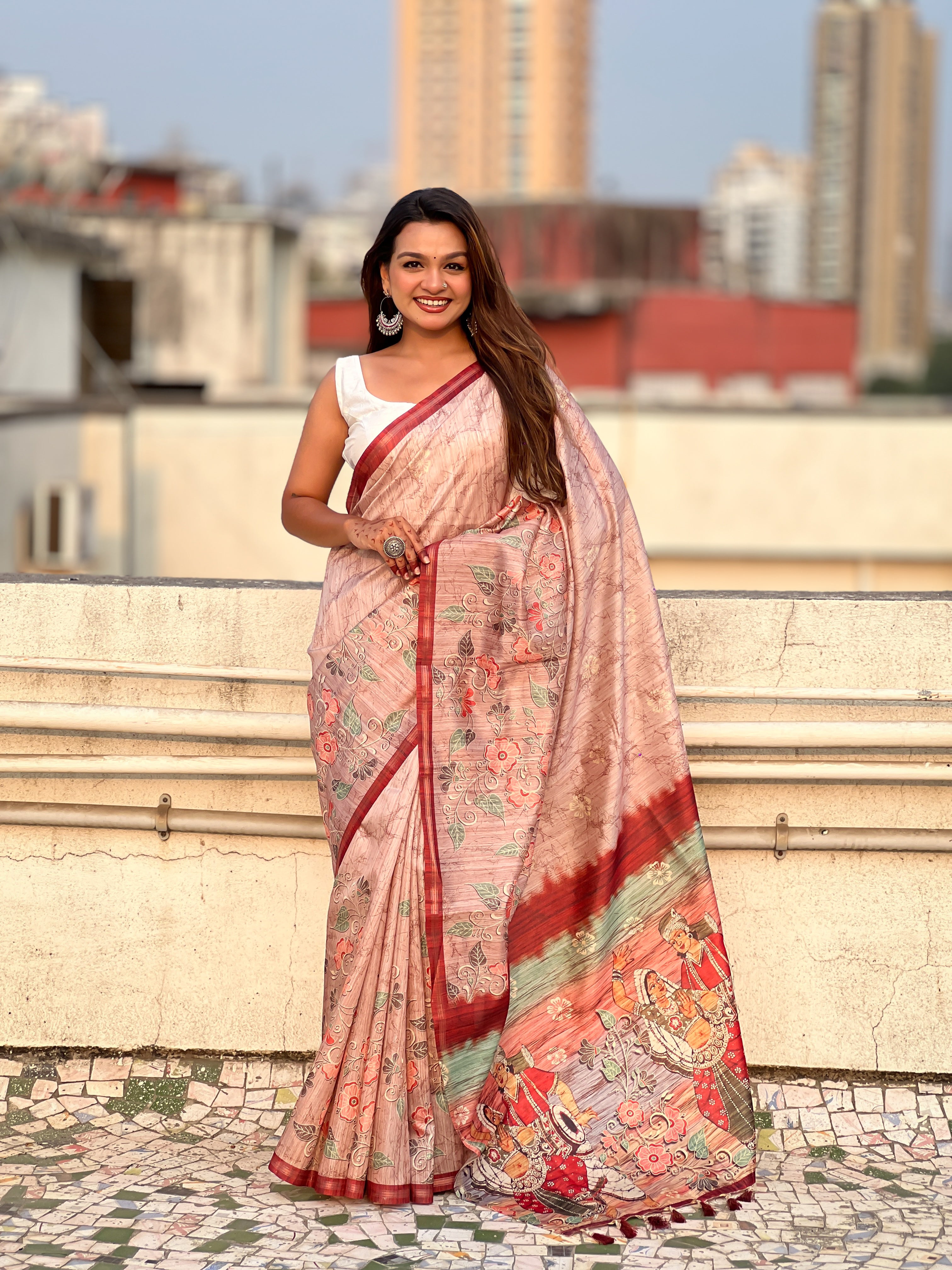 BRONW Katki Silk Saree