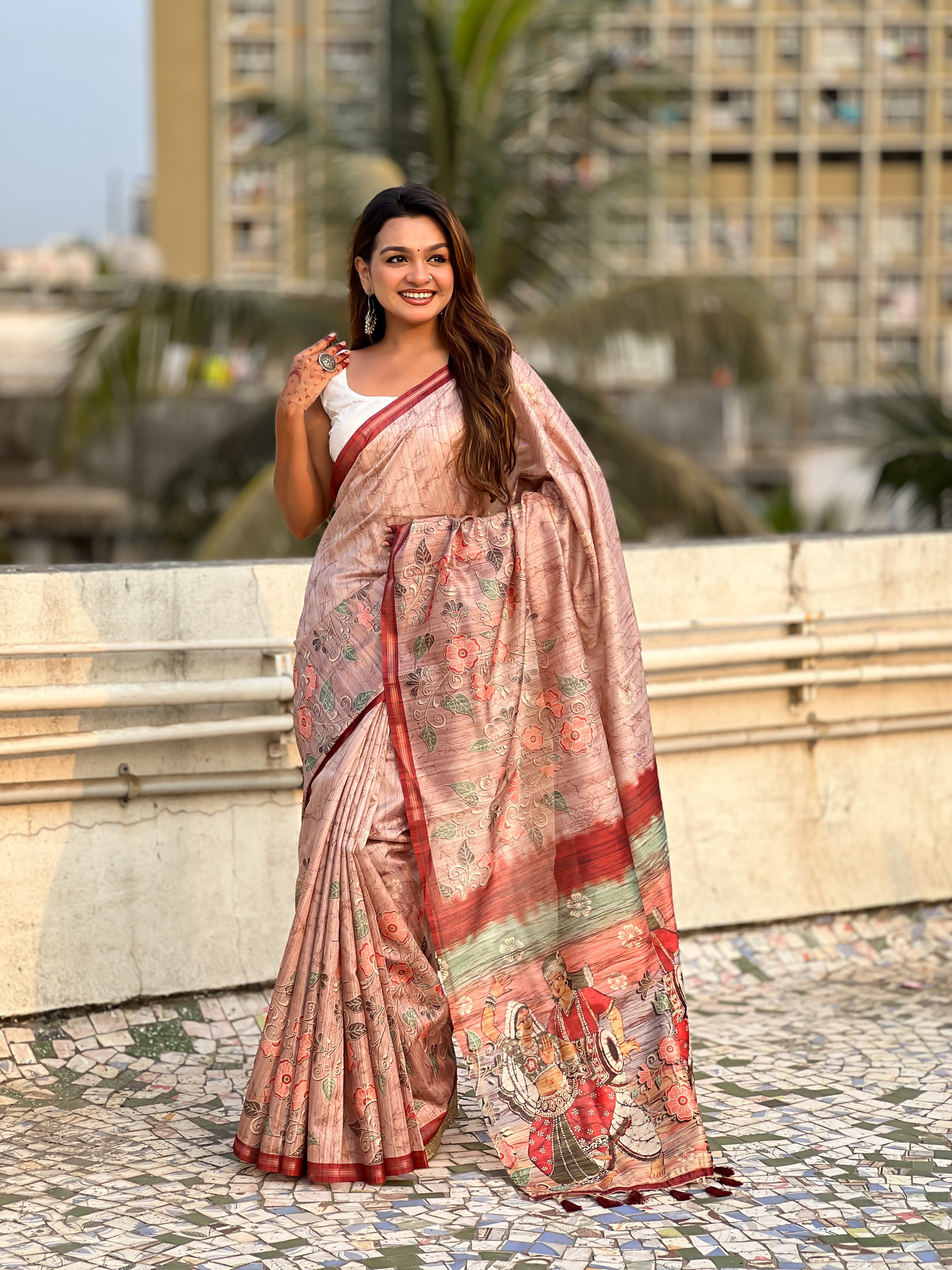 BRONW Katki Silk Saree