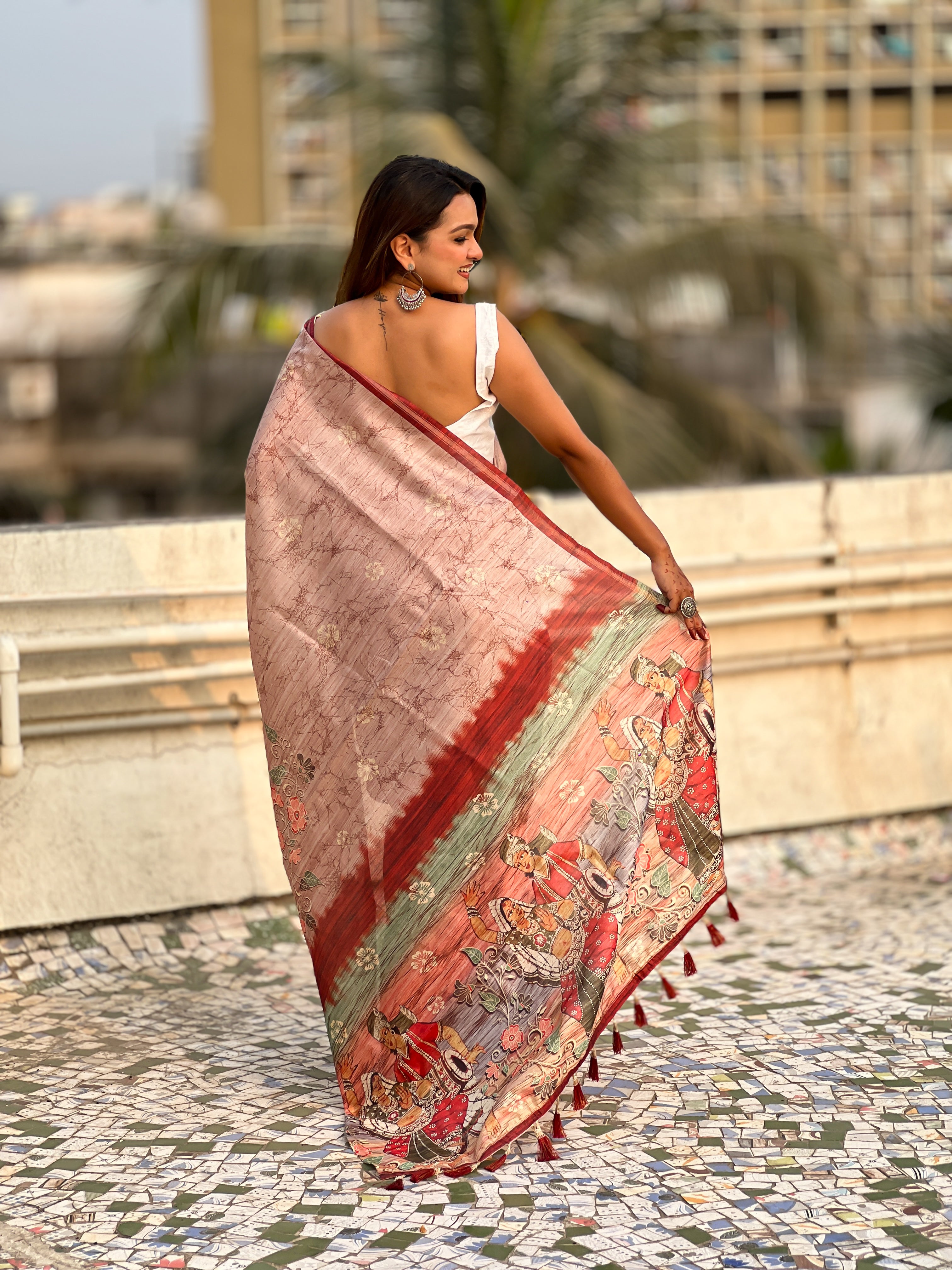 BRONW Katki Silk Saree