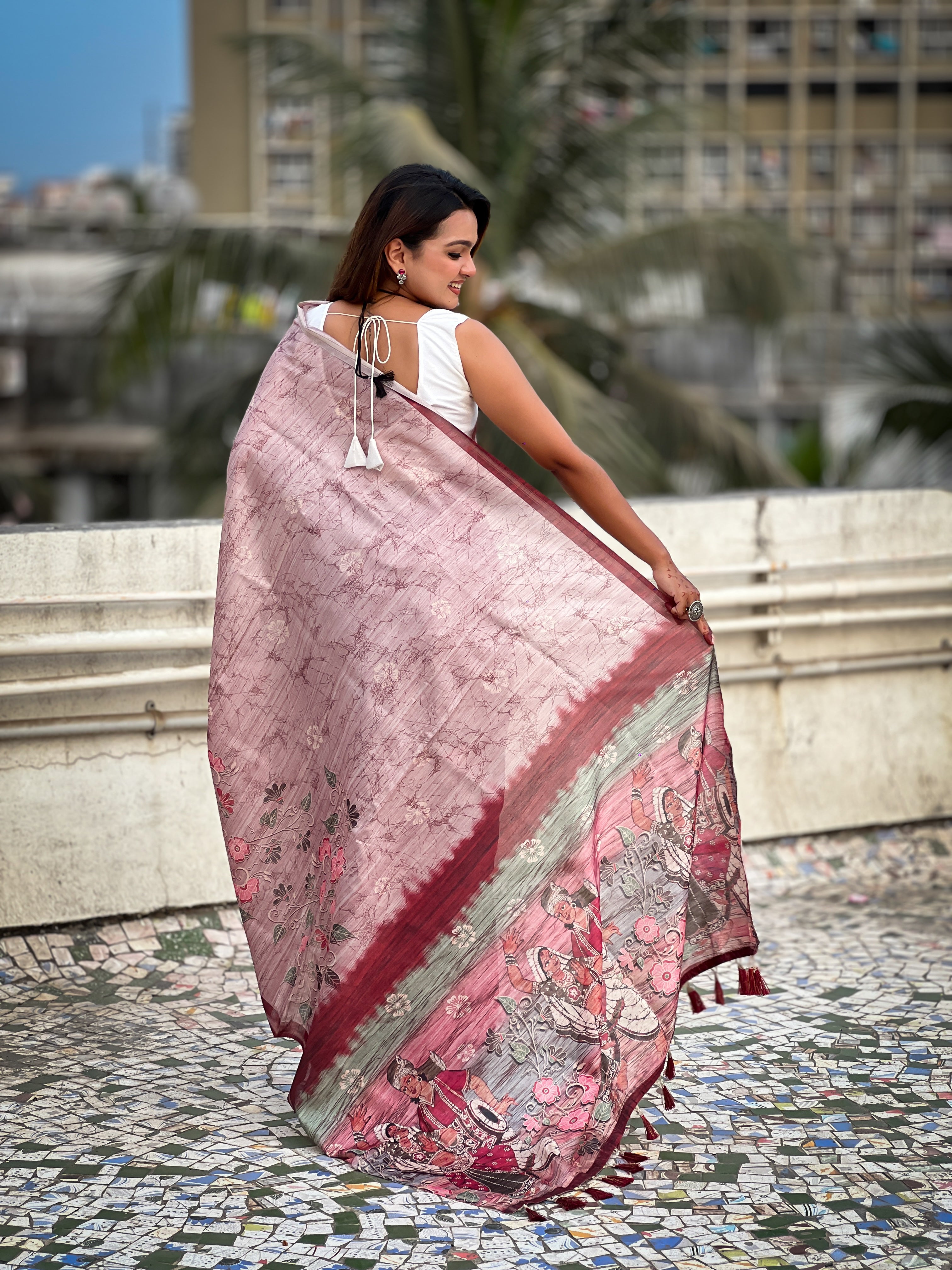 PINK Katki Silk Saree