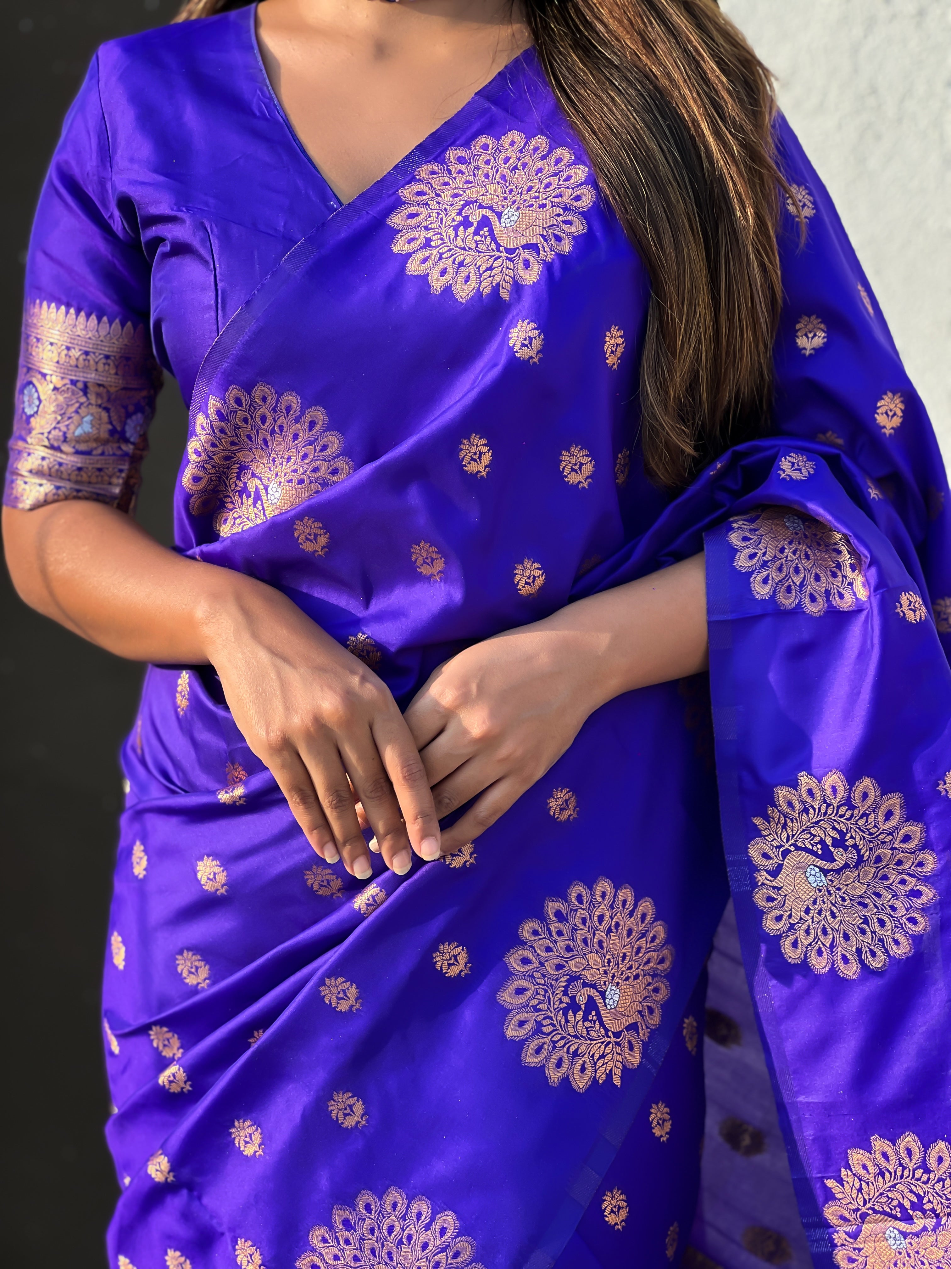 BLUE BANARASI SILK SAREE