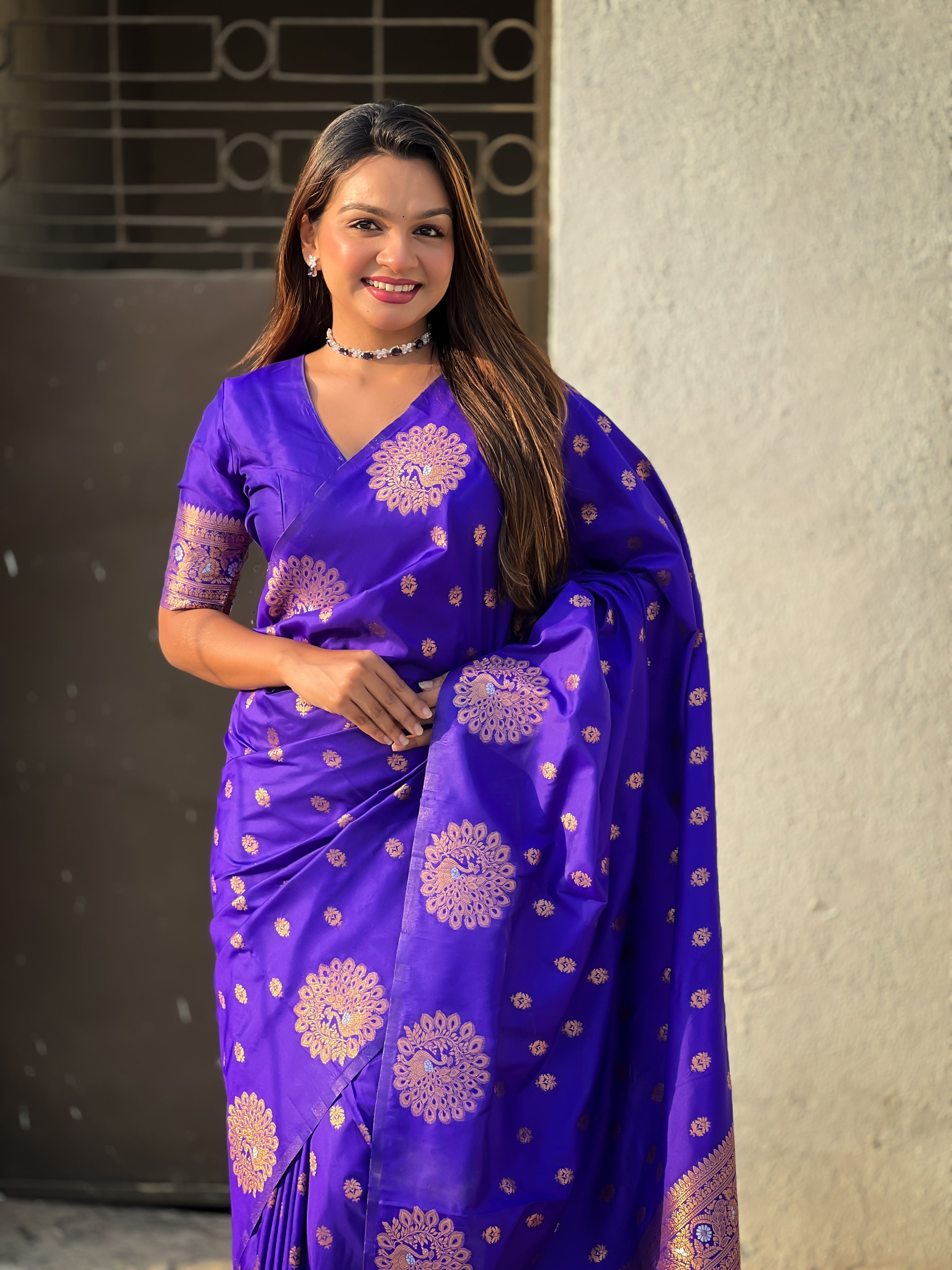 BLUE BANARASI SILK SAREE