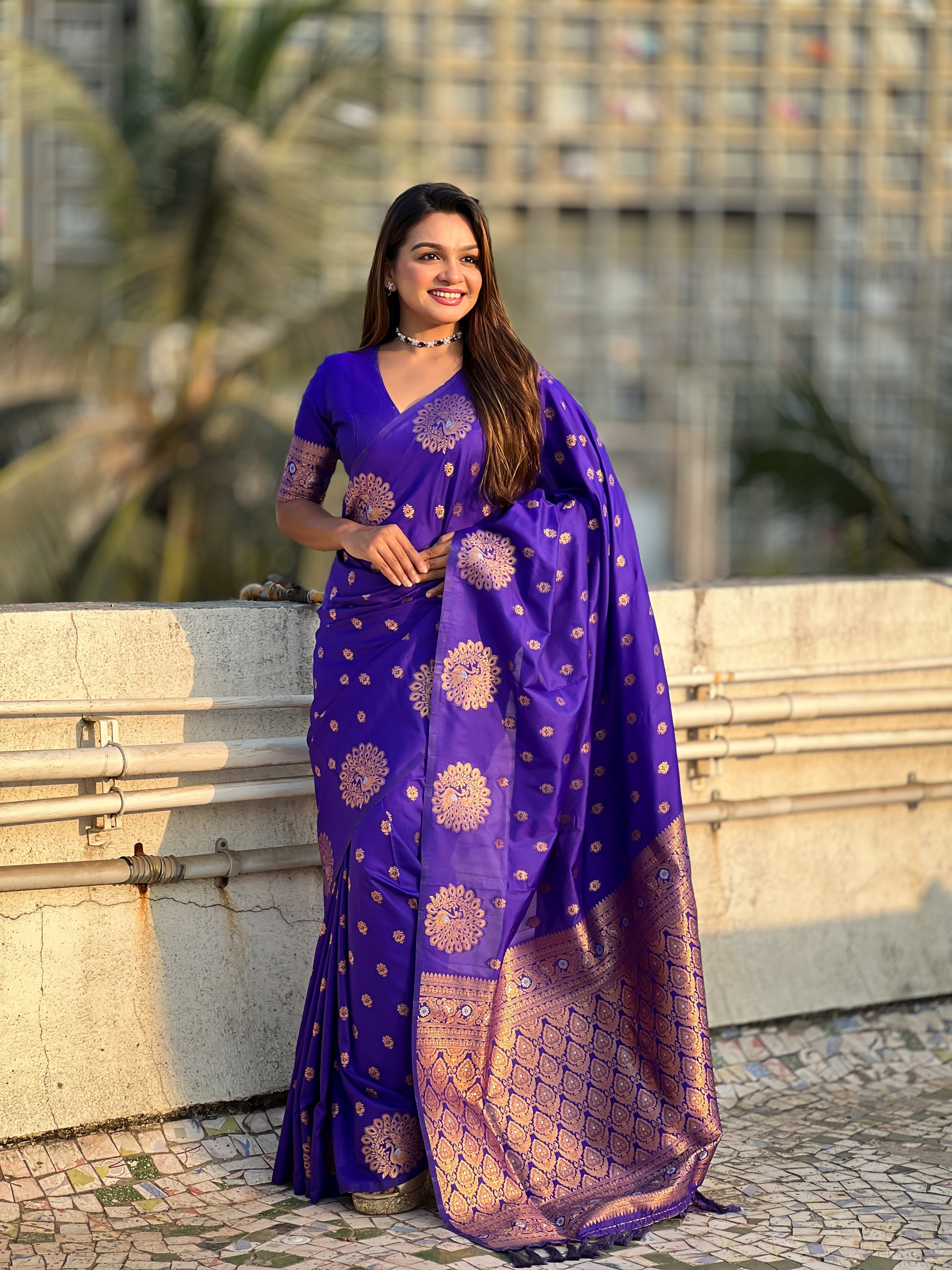 BLUE BANARASI SILK SAREE
