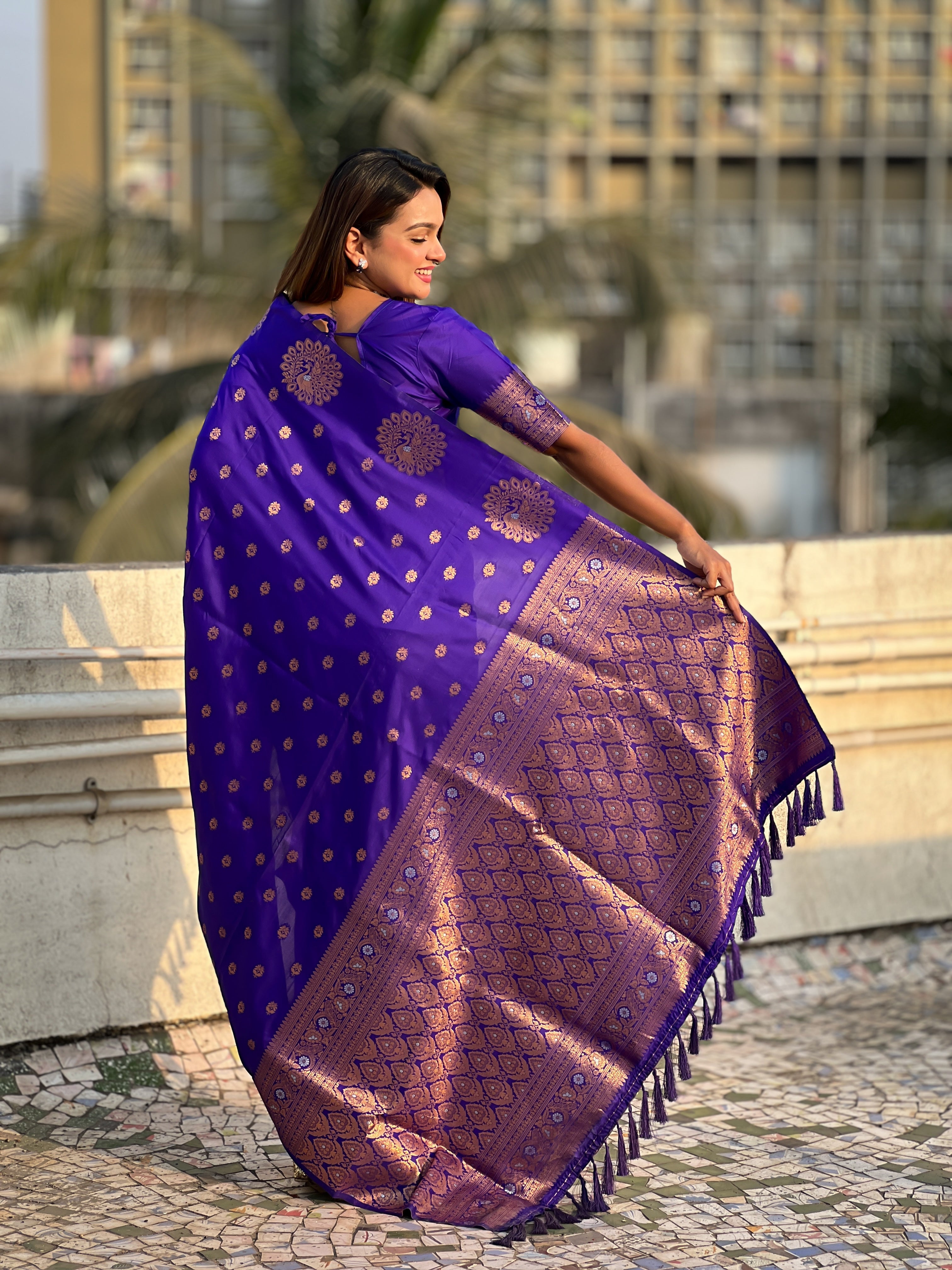 BLUE BANARASI SILK SAREE