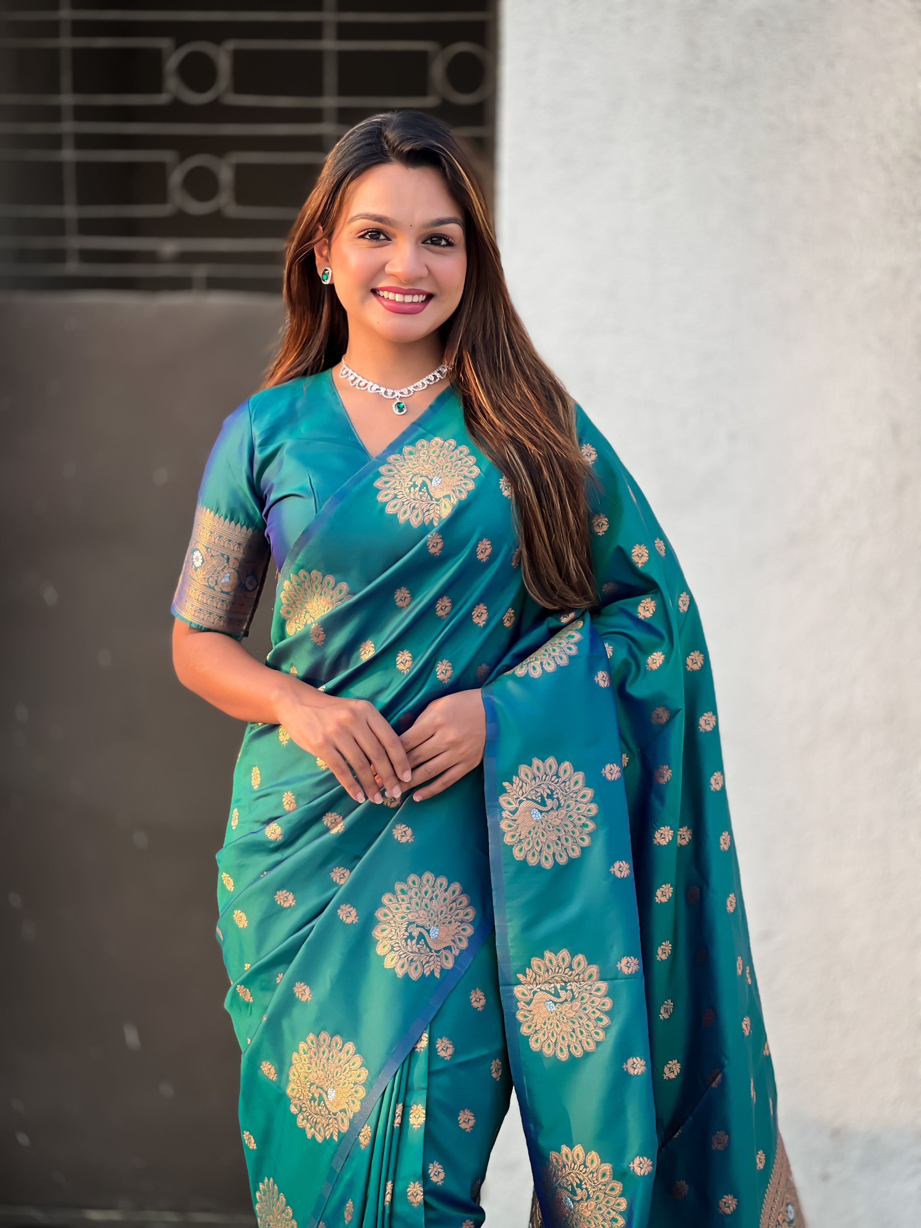 GREEN BANARASI SILK SAREE