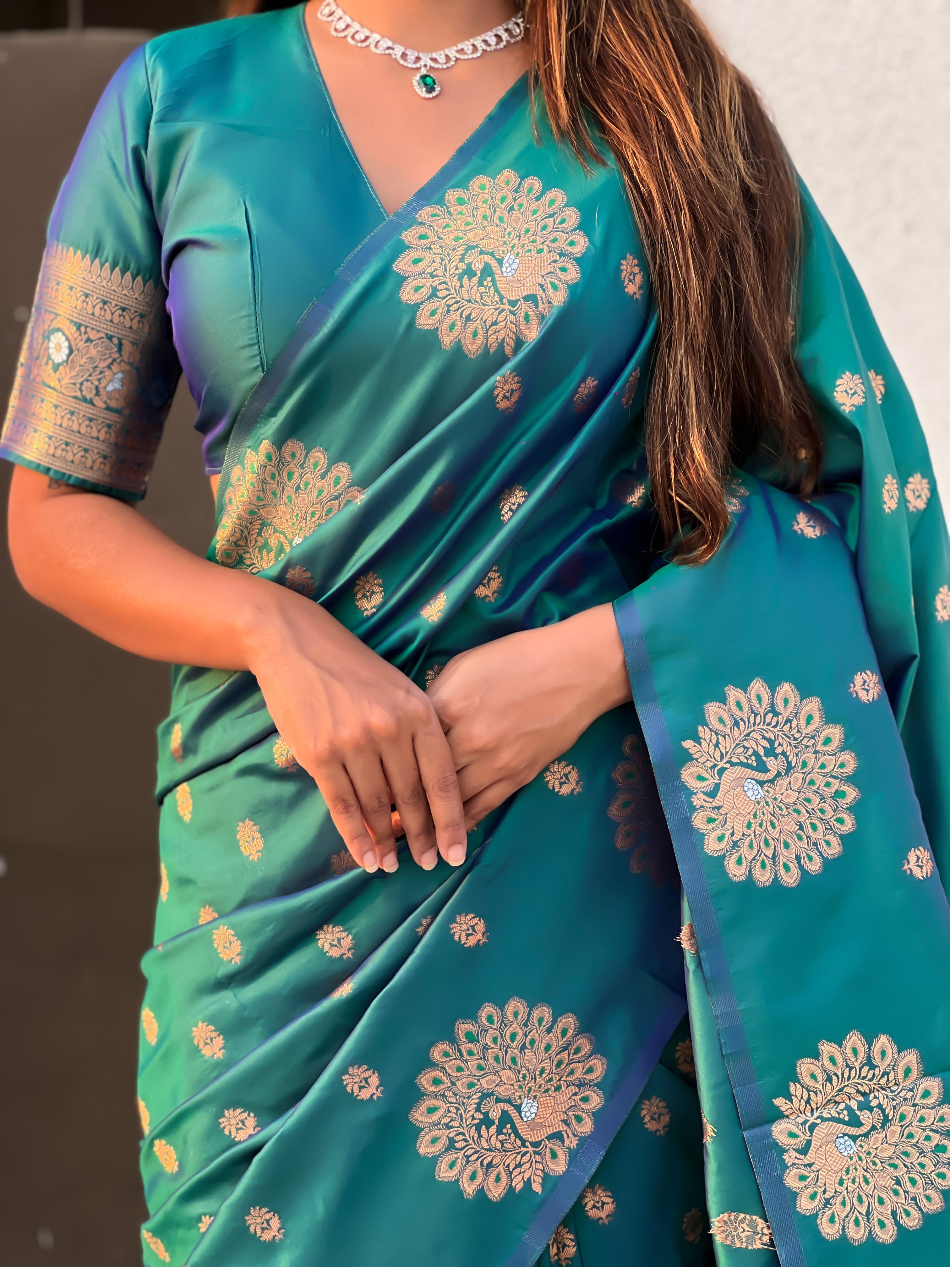 GREEN BANARASI SILK SAREE
