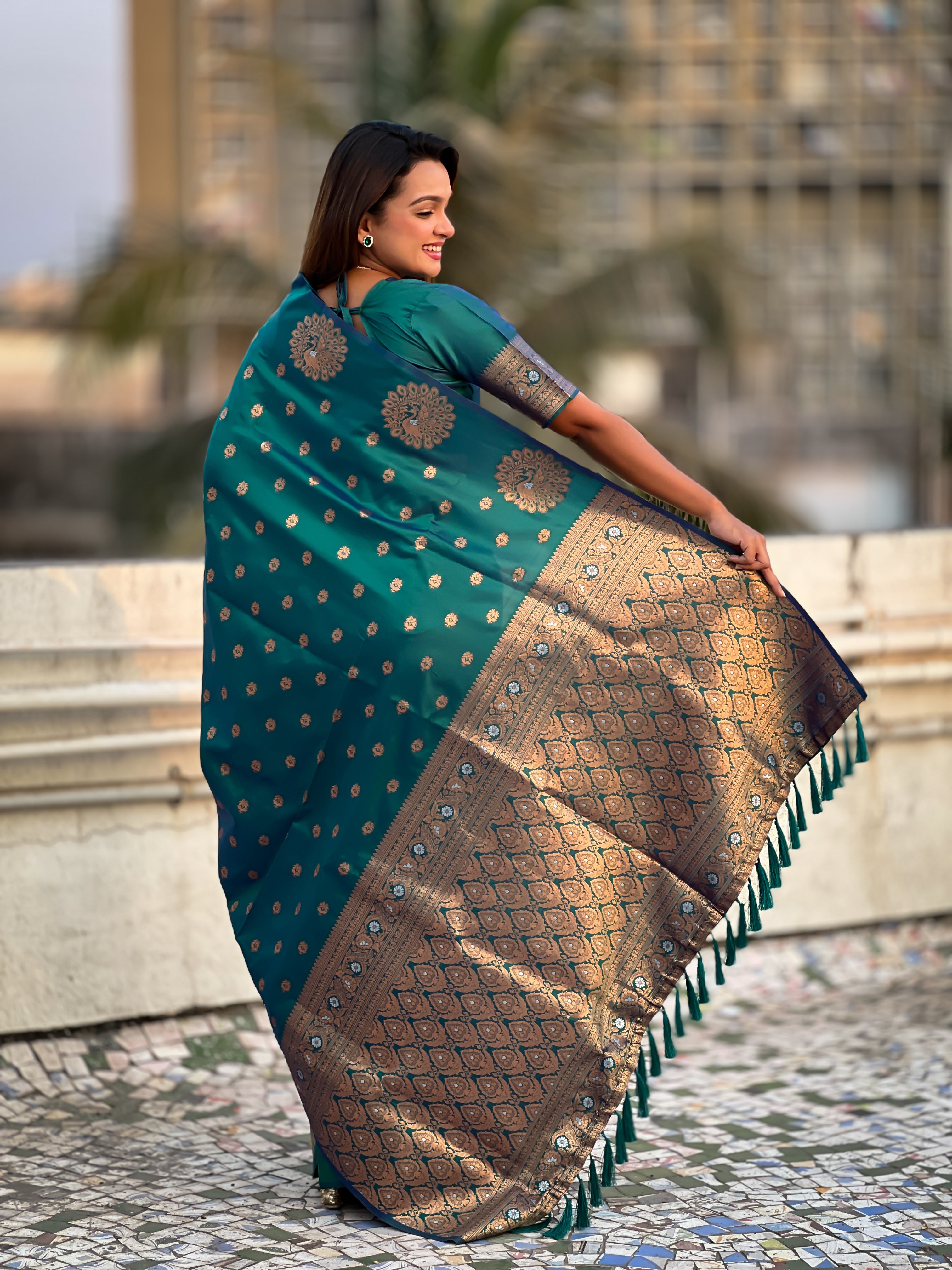 GREEN BANARASI SILK SAREE