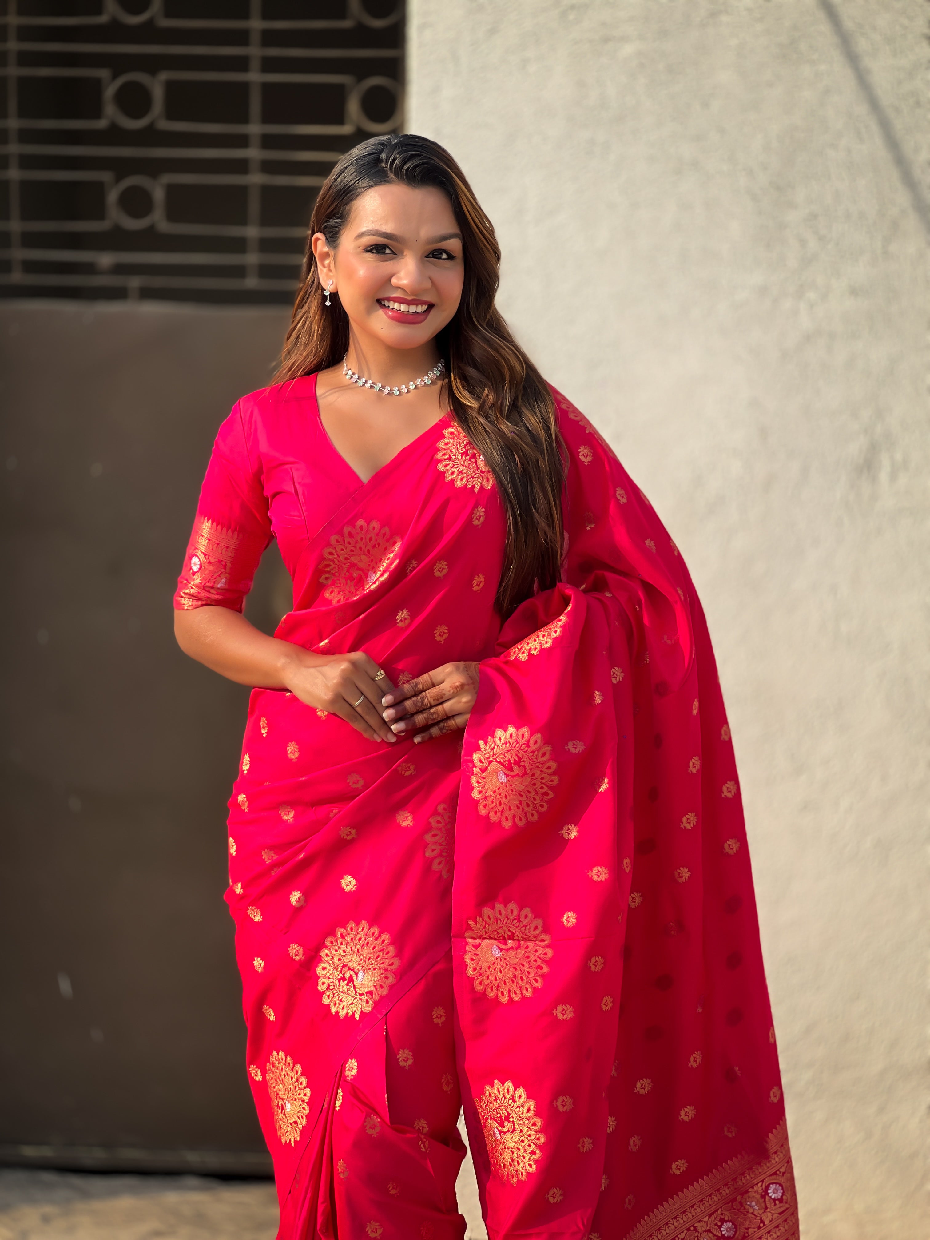 RED BANARASI SILK SAREE