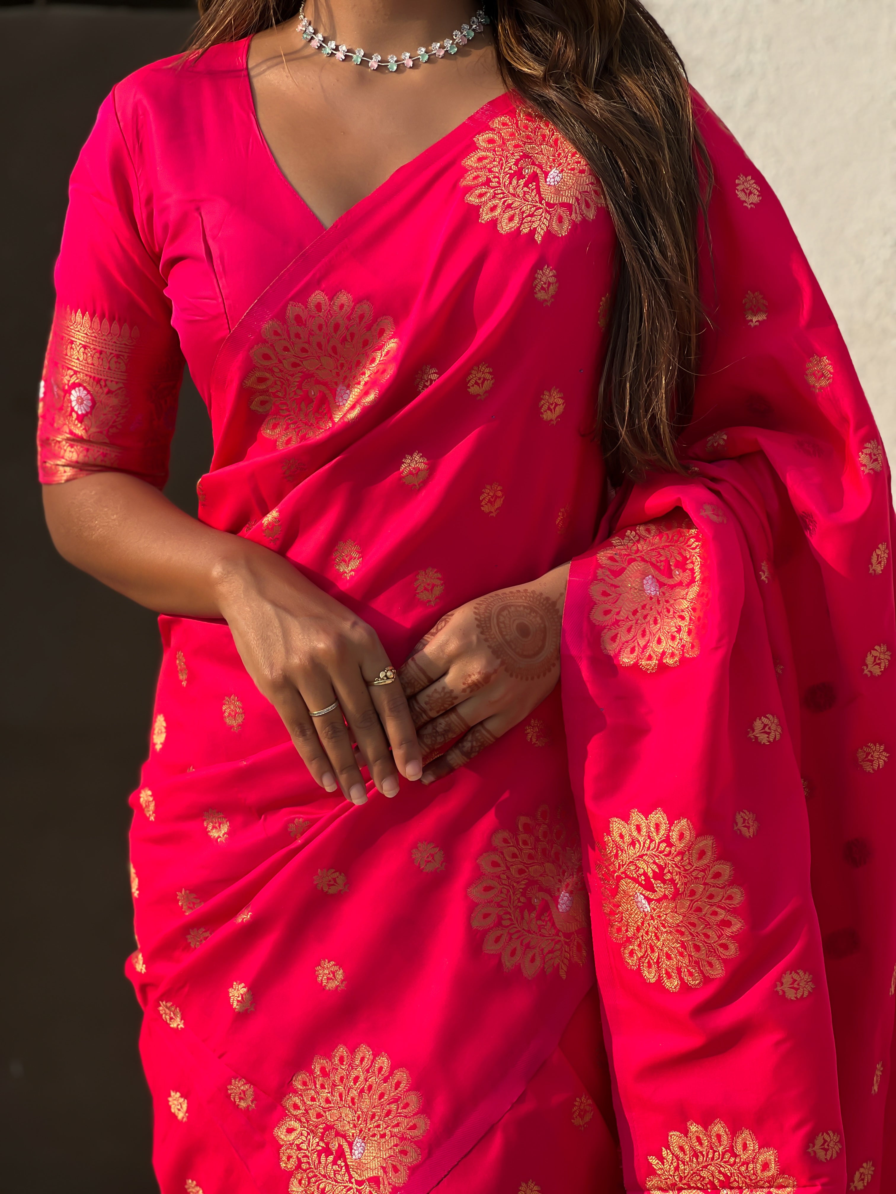 RED BANARASI SILK SAREE