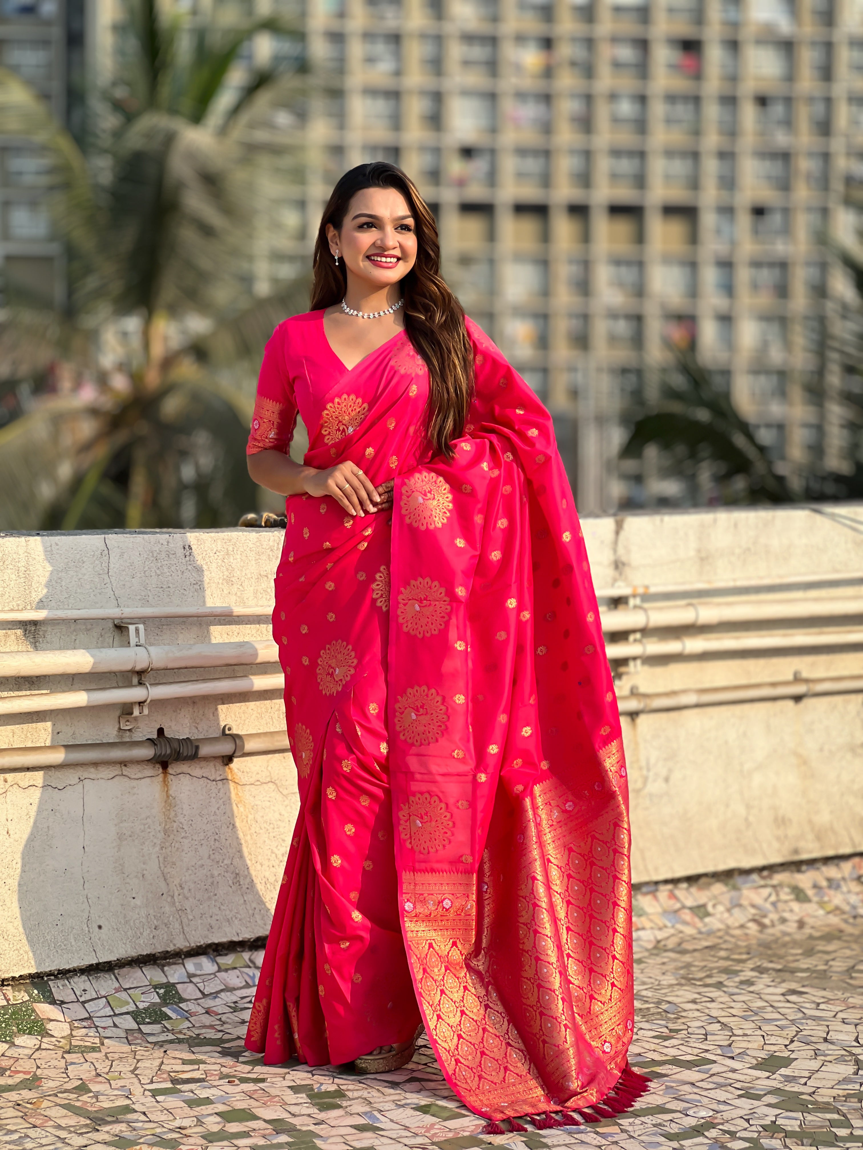 RED BANARASI SILK SAREE