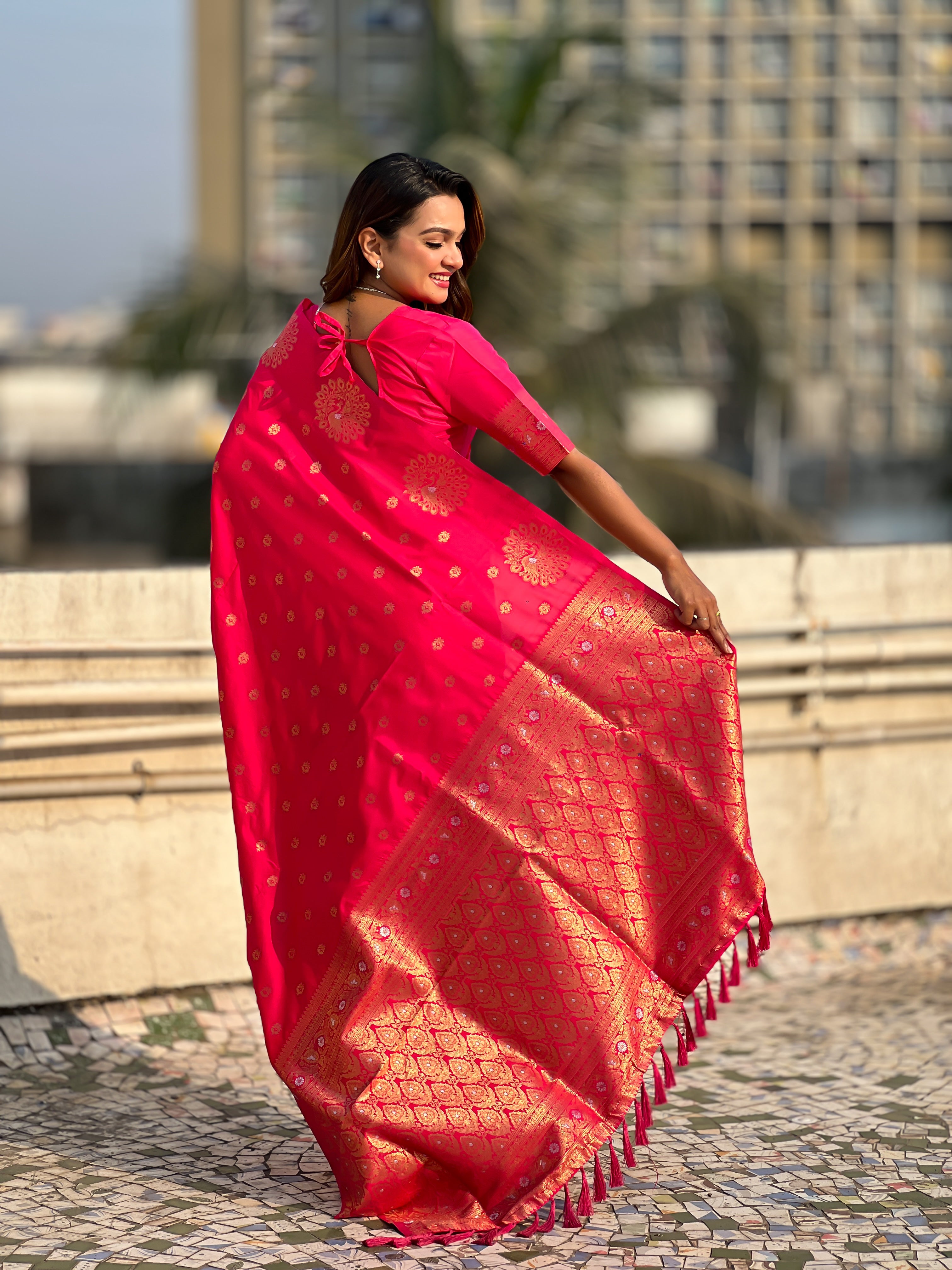 RED BANARASI SILK SAREE
