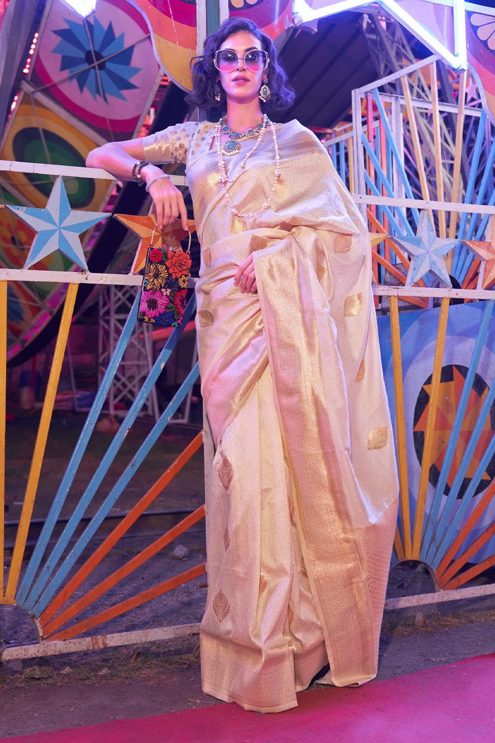 Buy Teal Blue Kanjivaram Saree Nitaraa