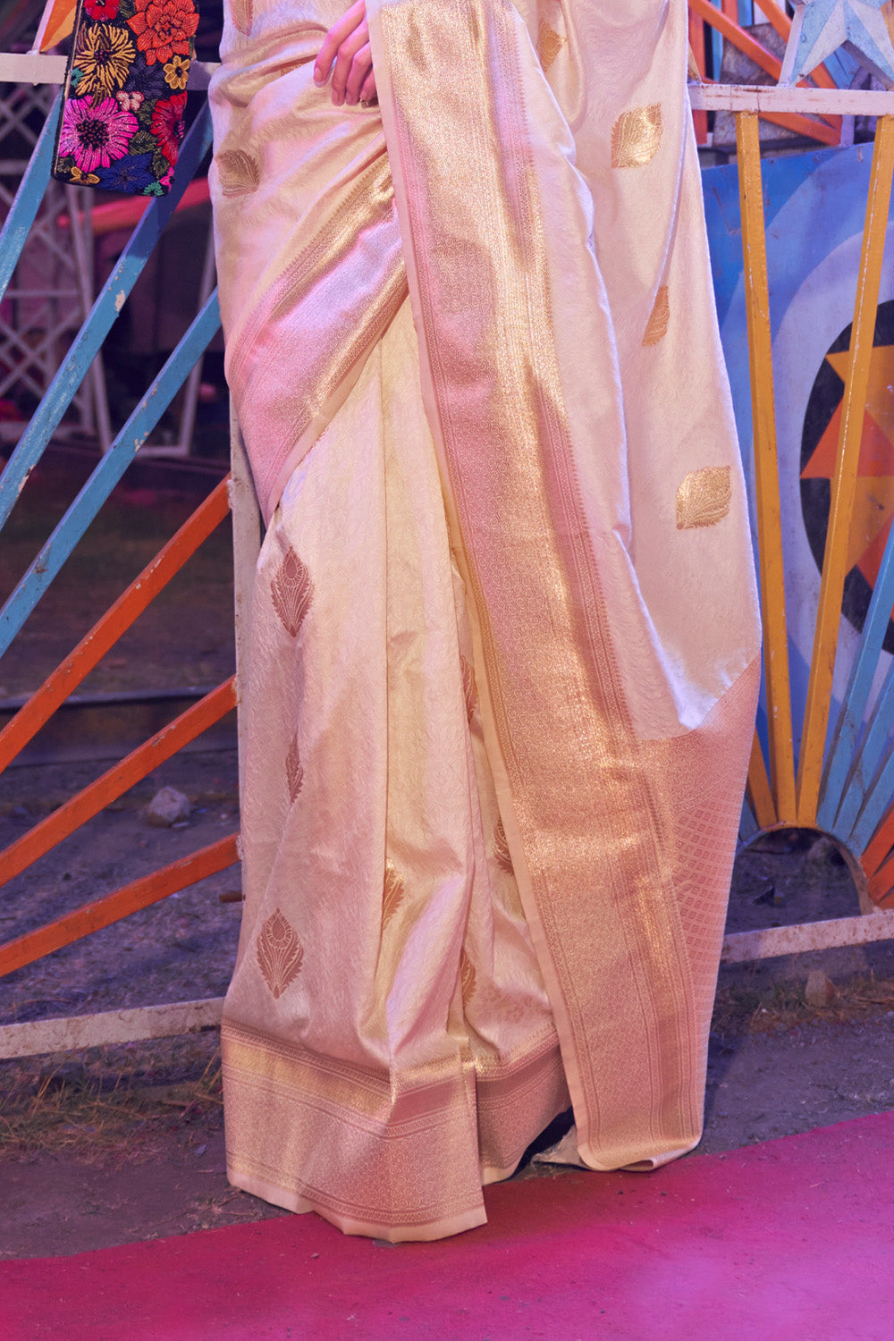 Buy Mexican Blue Kanjivaram Saree Nitaraa