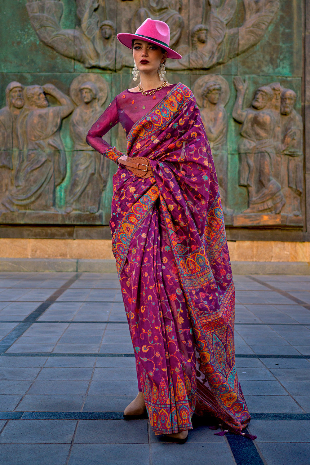 Buy Thulian Pink Patola Saree Nitaraa