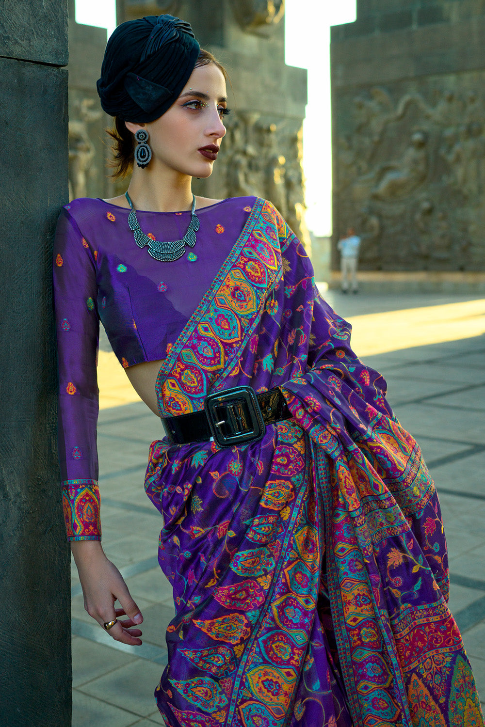 Buy Red And Blue Patola Saree Nitaraa