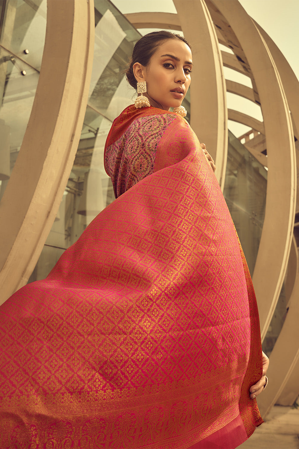 Buy Honey Yellow Banarasi Saree Nitaraa