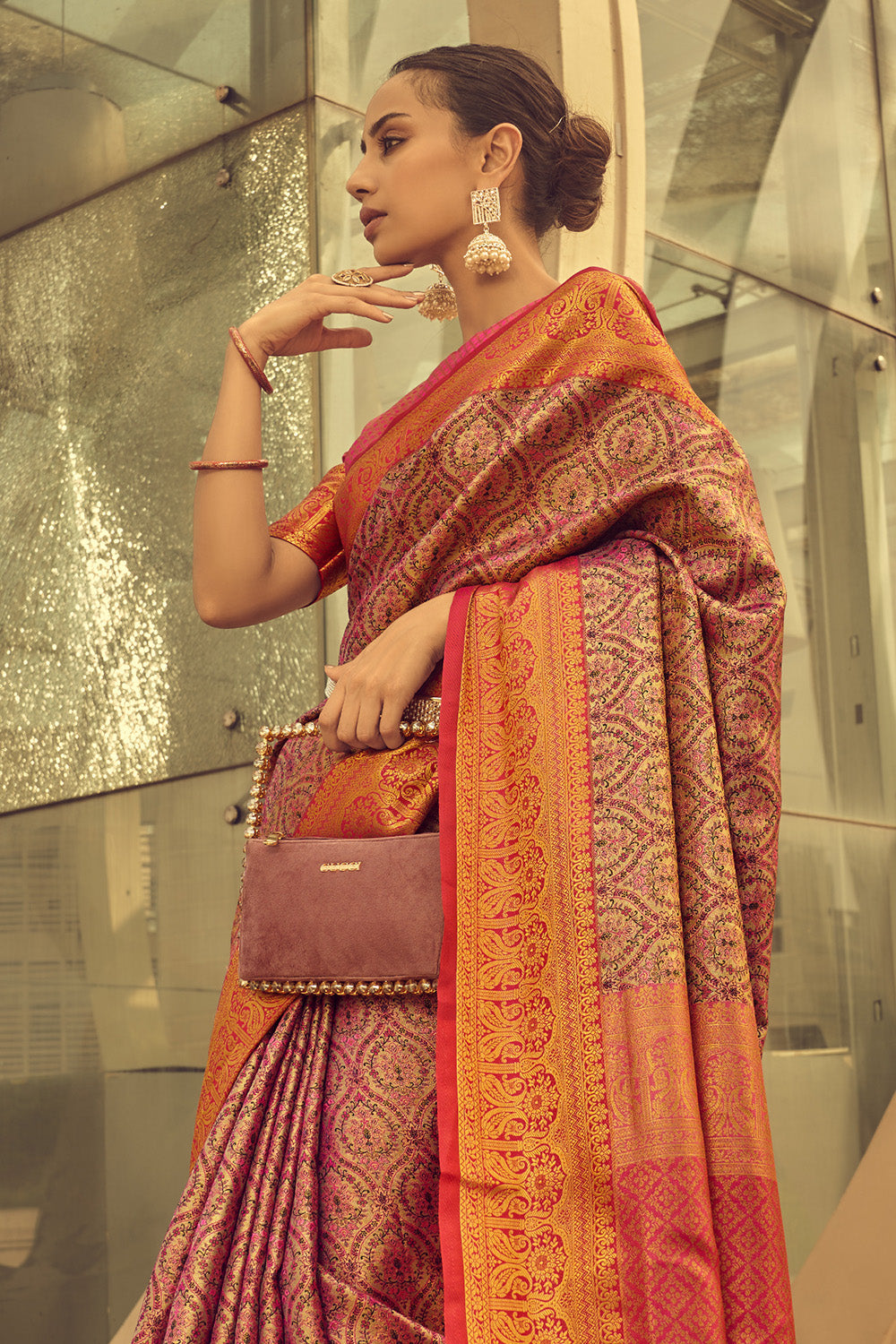 Buy Dark Forest Green Banarasi Saree Nitaraa