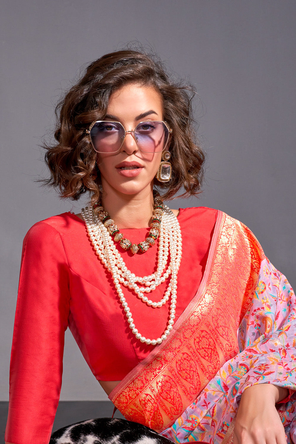 Buy Lime Green Organza Saree Nitaraa