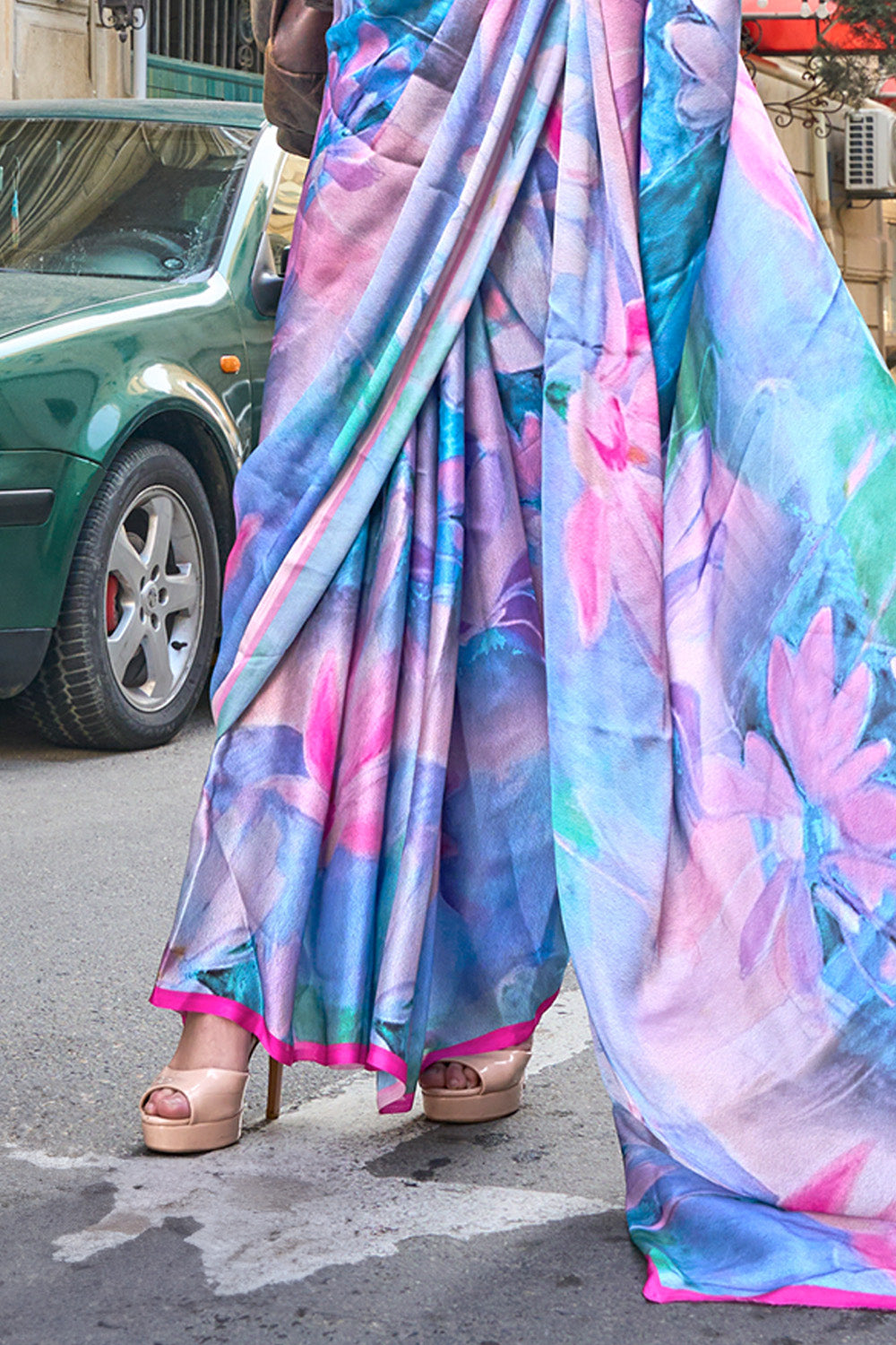 Buy Yellow And Pink Dola Silk Saree Nitaraa