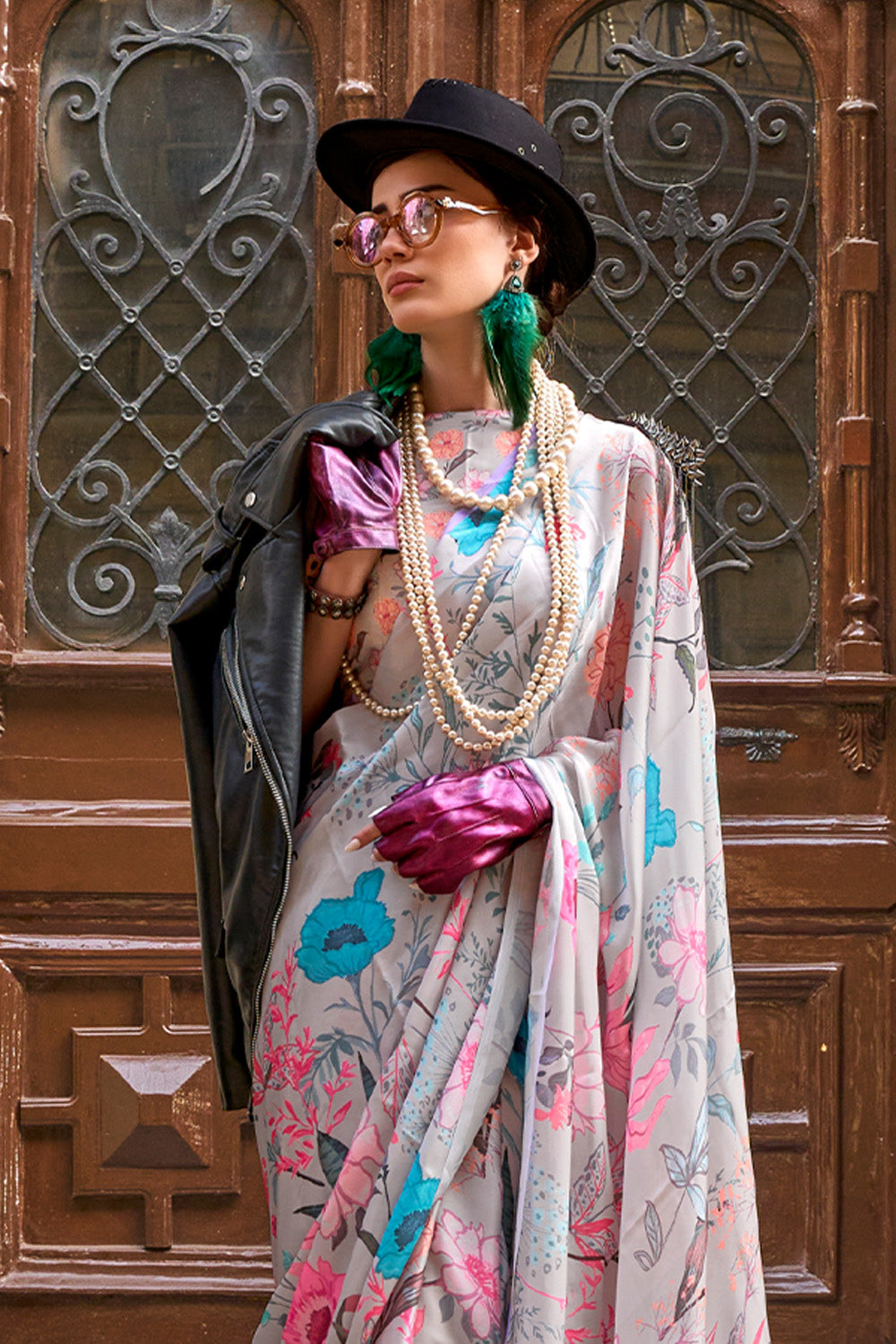 Buy Dark Purple IIkal Saree Nitaraa