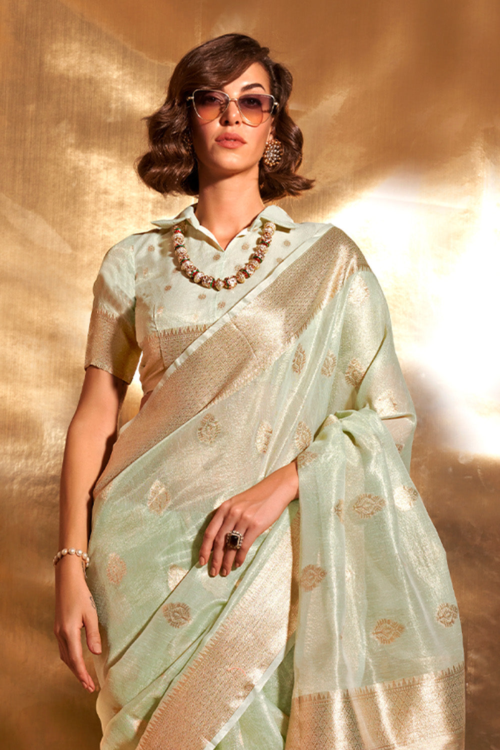 Buy Sapphire Blue Kanjivaram Silk saree Nitaraa