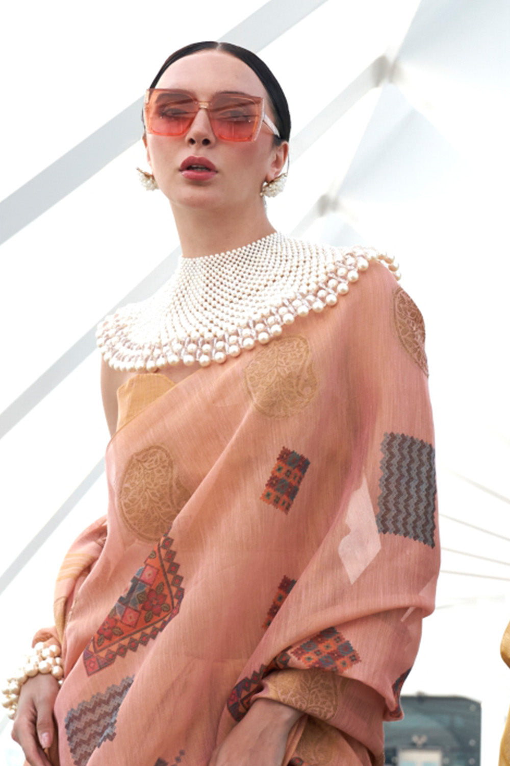 Buy Dark Red Designer Saree Nitaraa