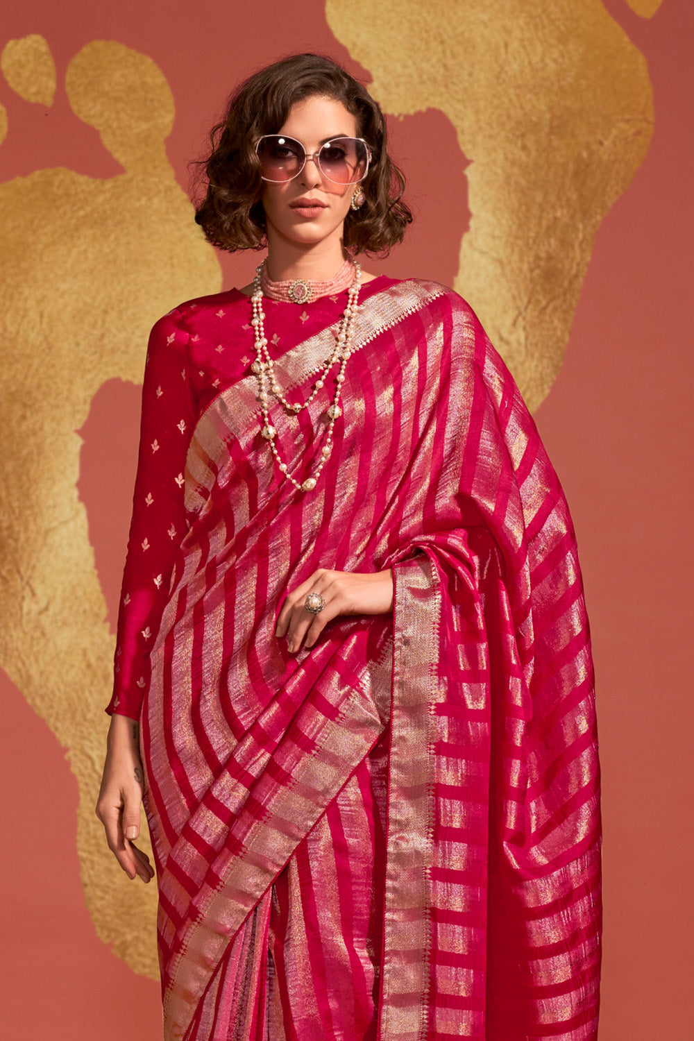 Buy Green And Red Patola Saree Nitaraa