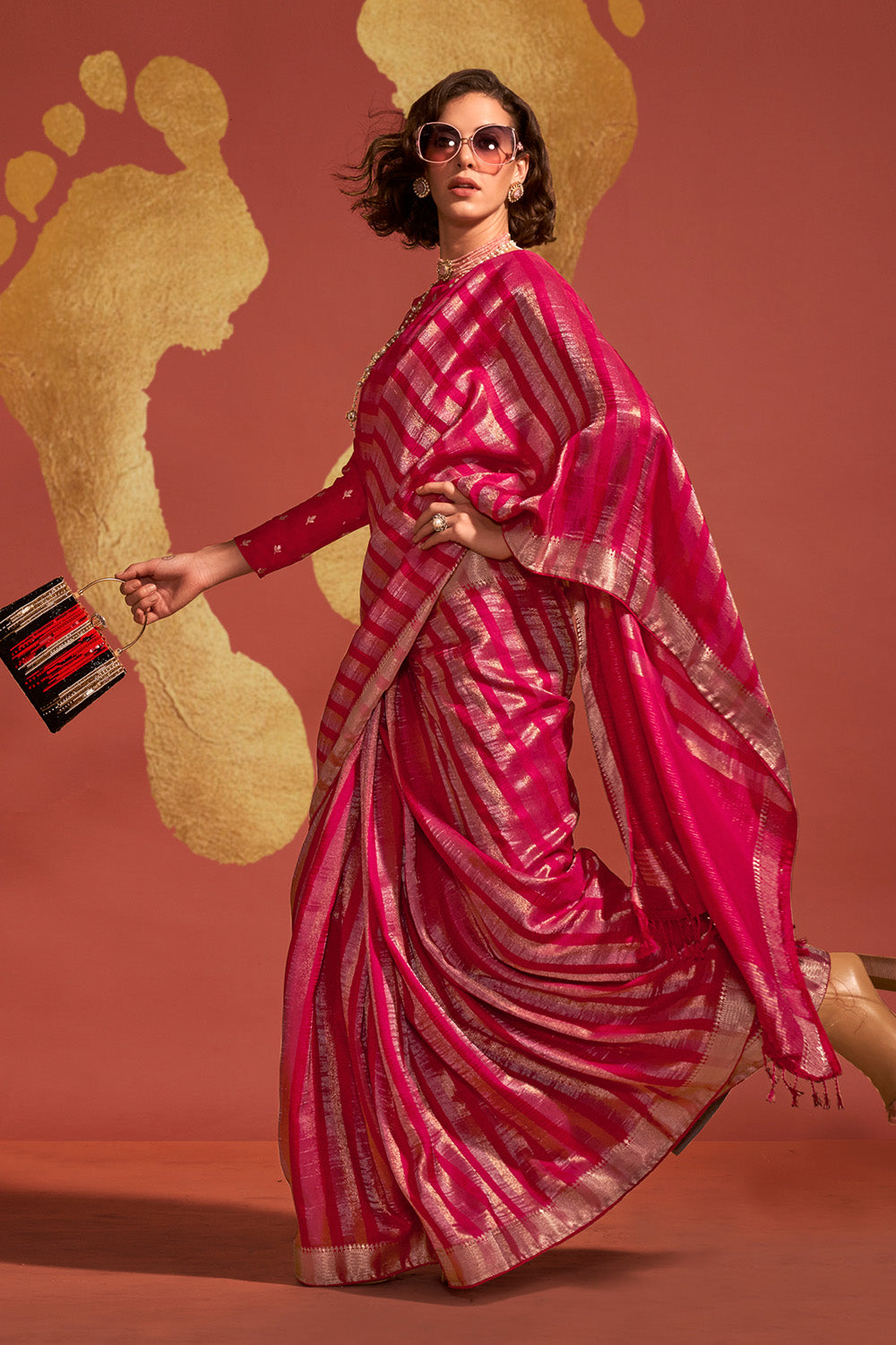 Buy Pink And Green Patola Saree Nitaraa