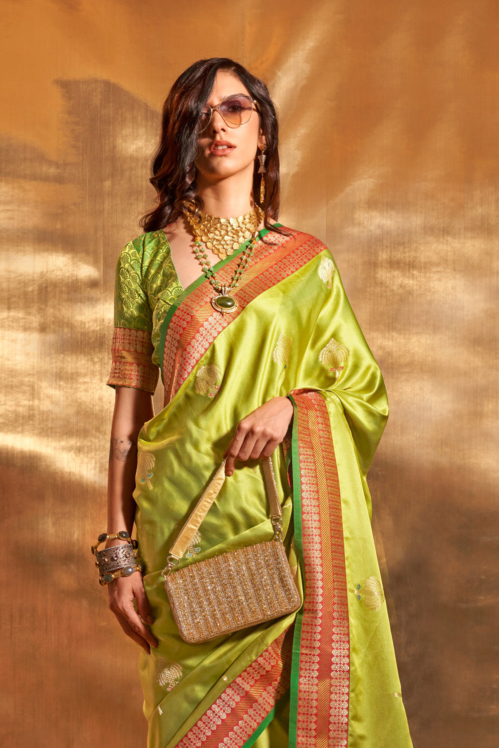 Buy Punch Pink Kanjivaram Saree Nitaraa