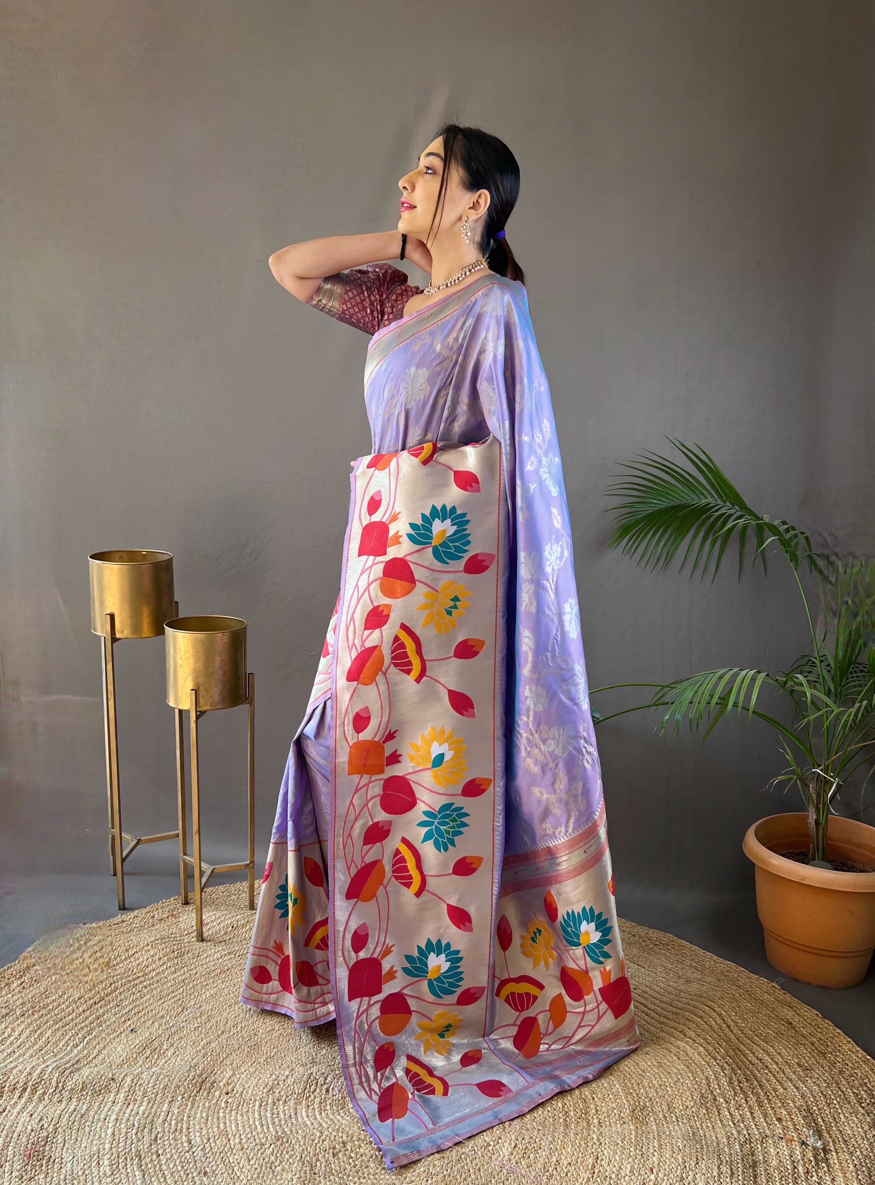 LAVENDER Silk SAREE