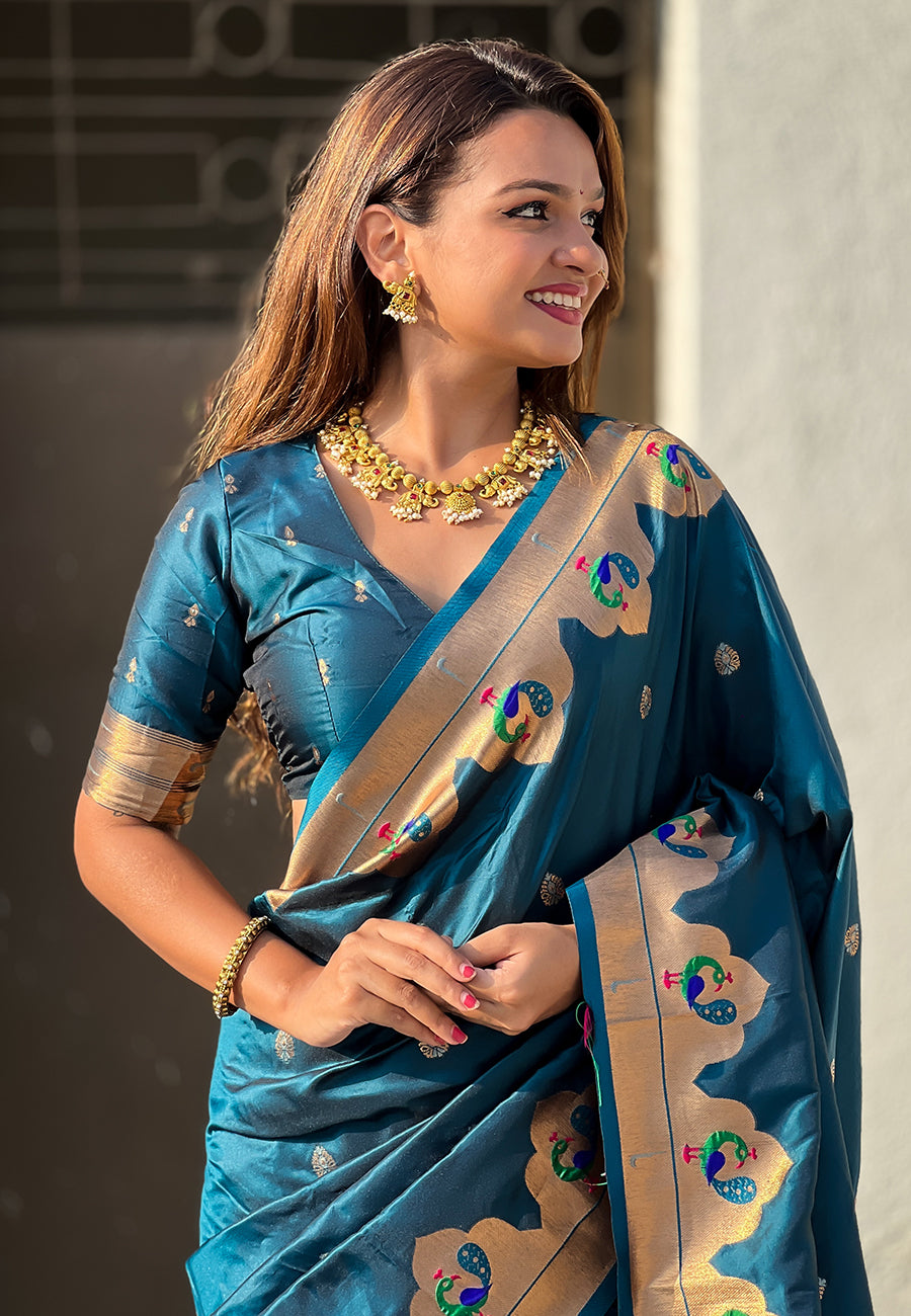 RAMA BANARASI SILK BLEND SAREE