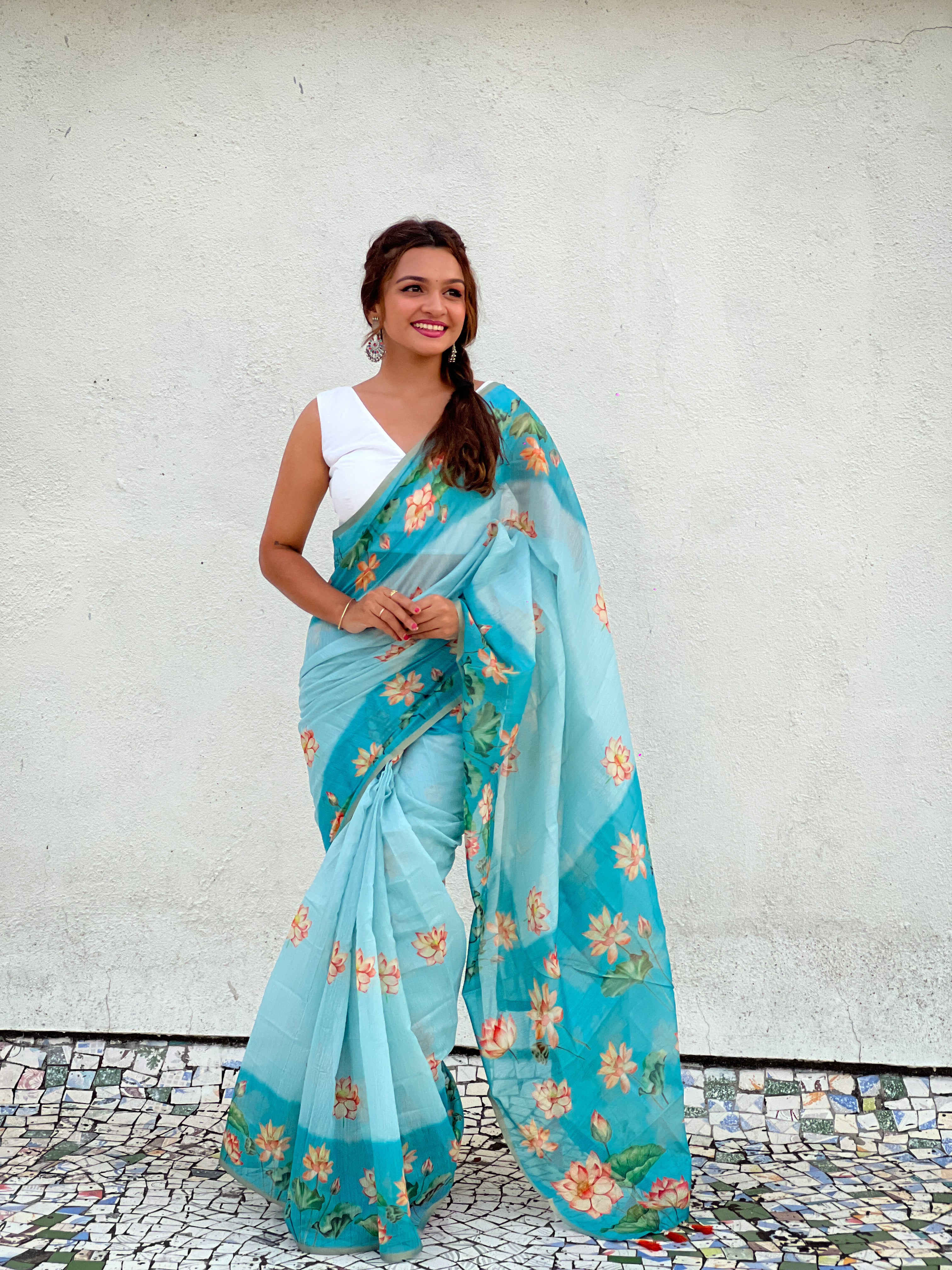 SKY BANARASI SILK BLEND SAREE