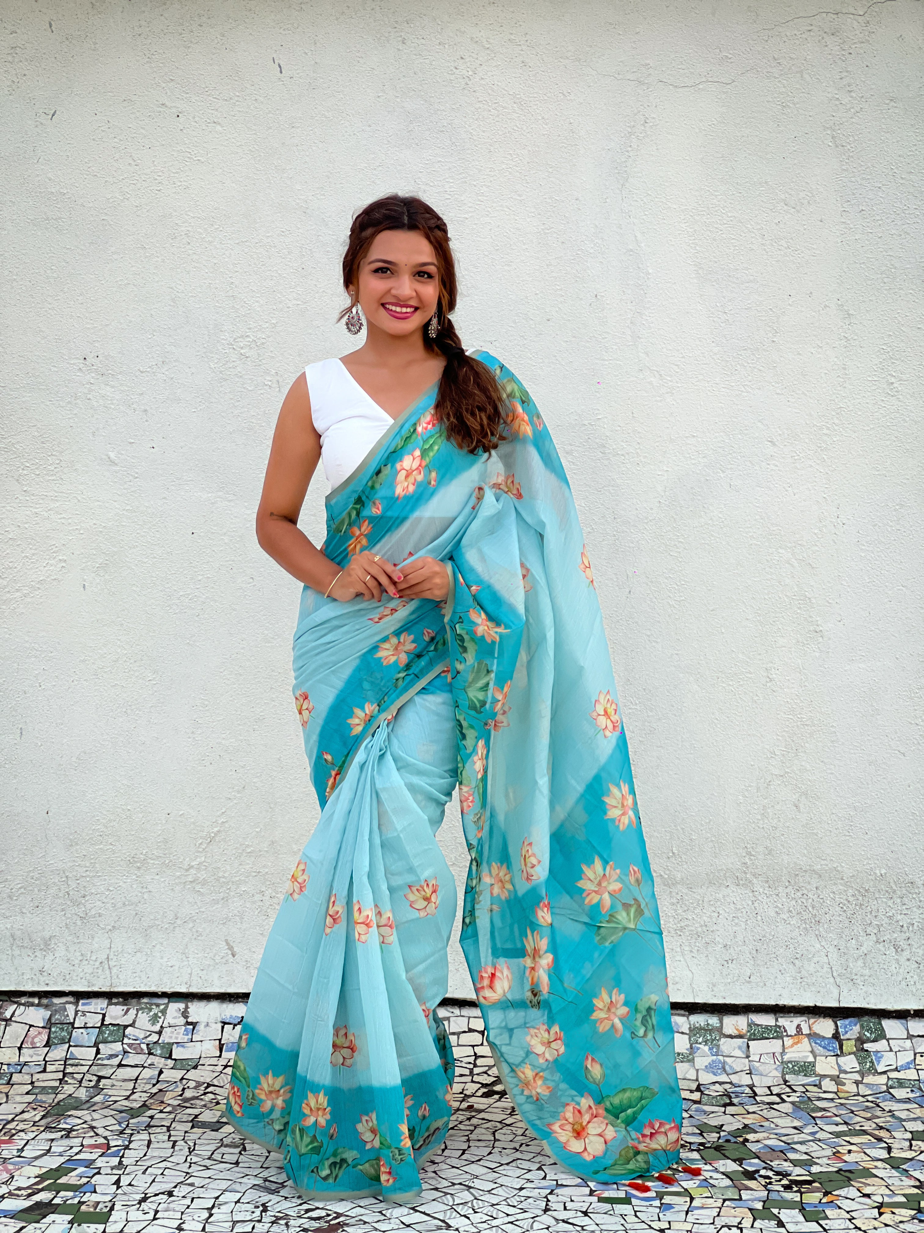 SKY BANARASI SILK BLEND SAREE