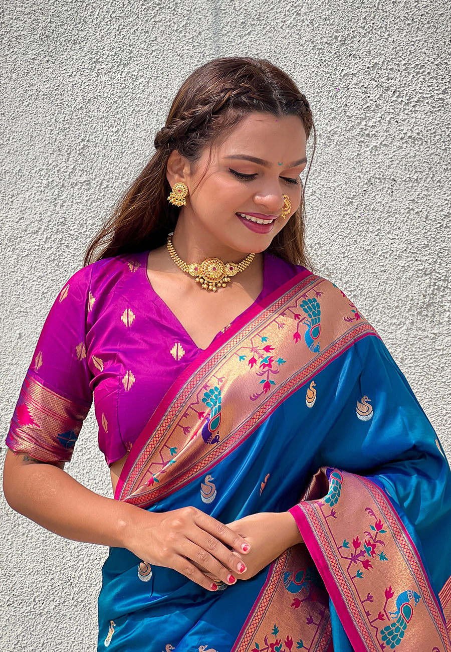 RAMA BANARASI SILK BLEND SAREE