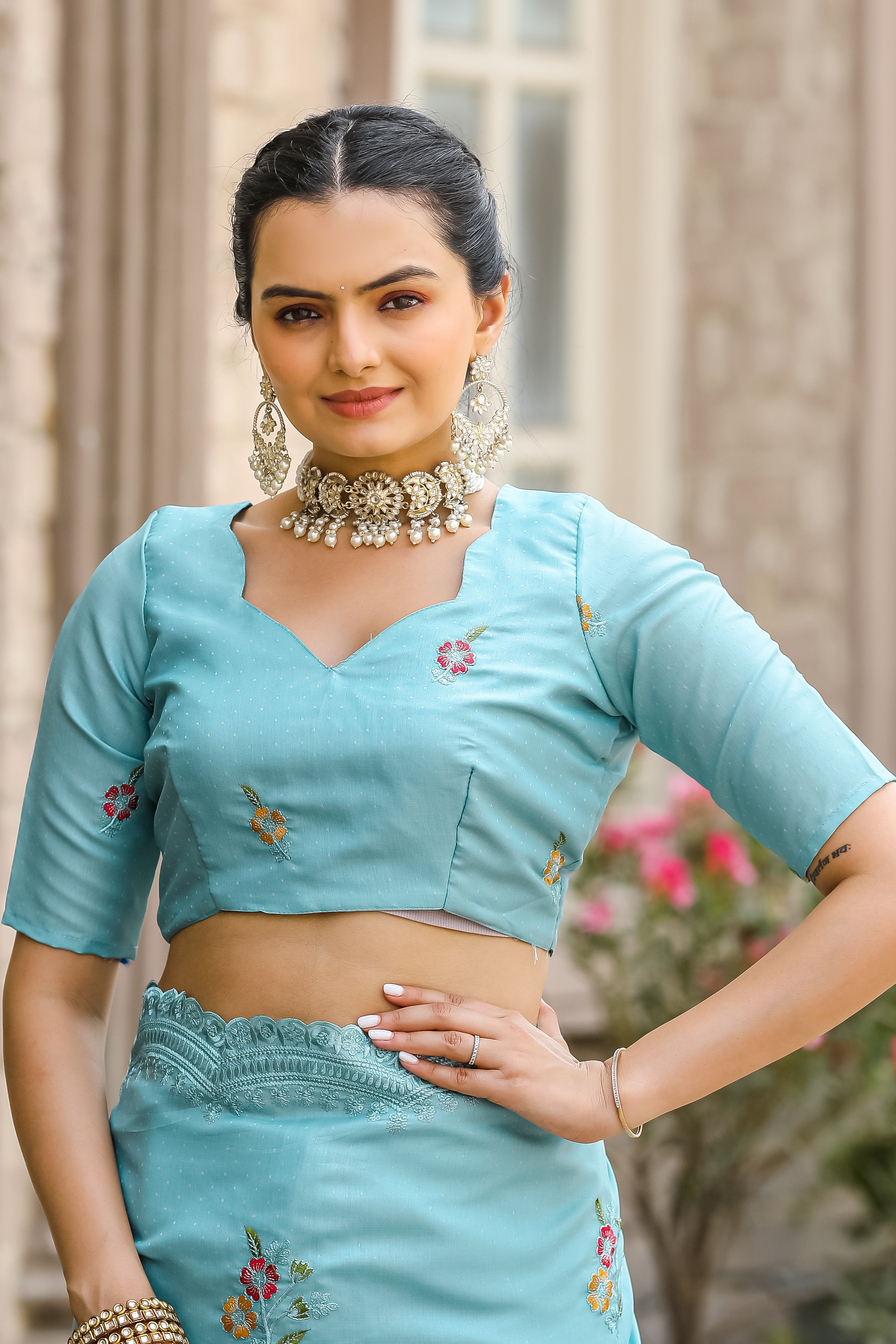 SKY Tussar Cotton Saree