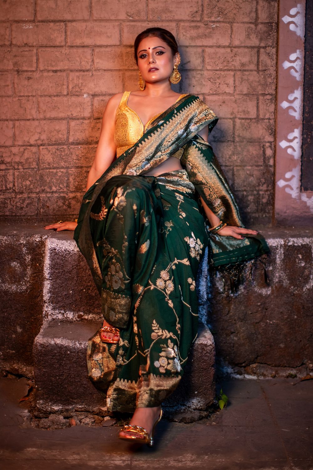Archanna Guptaa In Green Georgette Saree