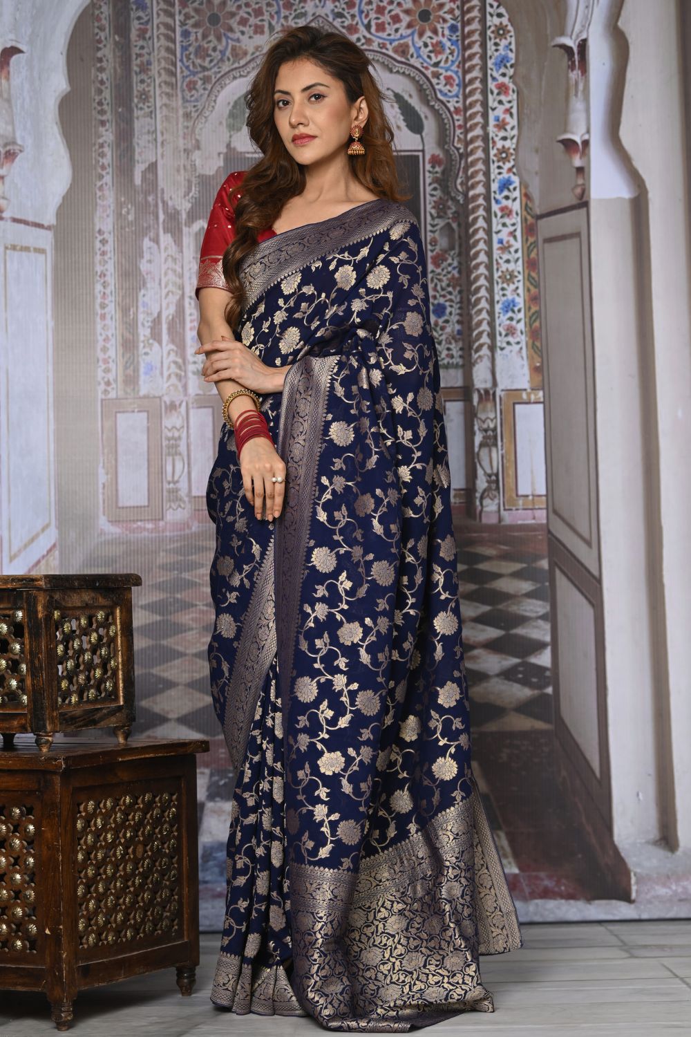 Buy Green Kadhi Silk Saree With Blouse Piece Nitaraa