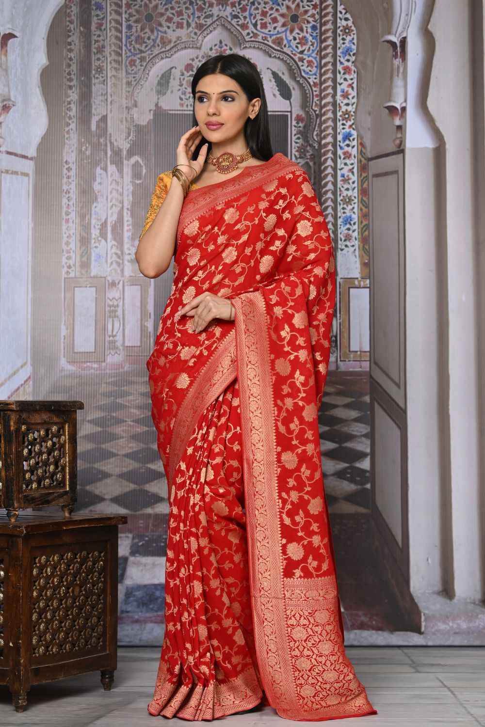 Buy Purple Kadhi Silk Saree With Blouse Piece Nitaraa