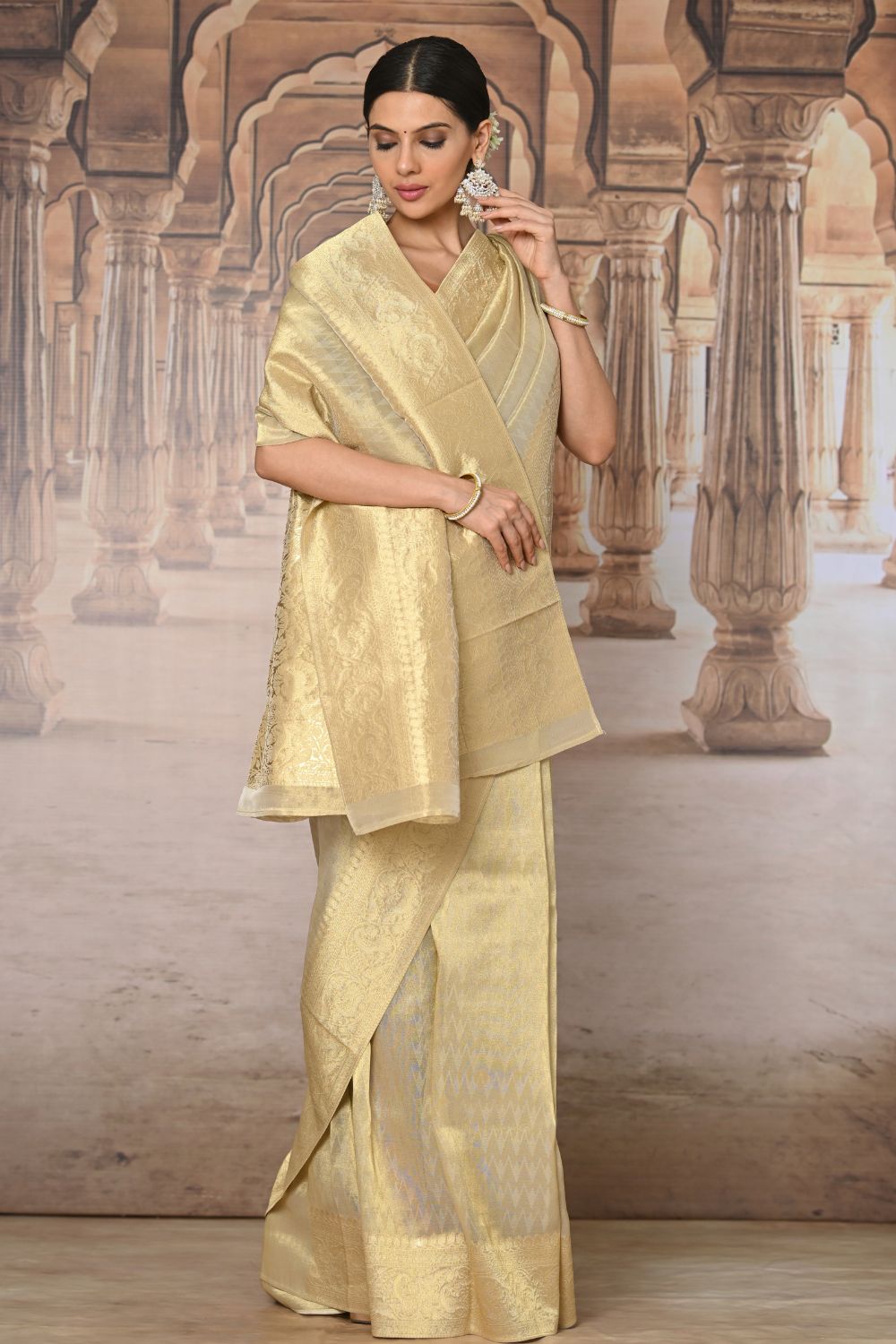 Buy Black Banarasi Silk Saree Nitaraa