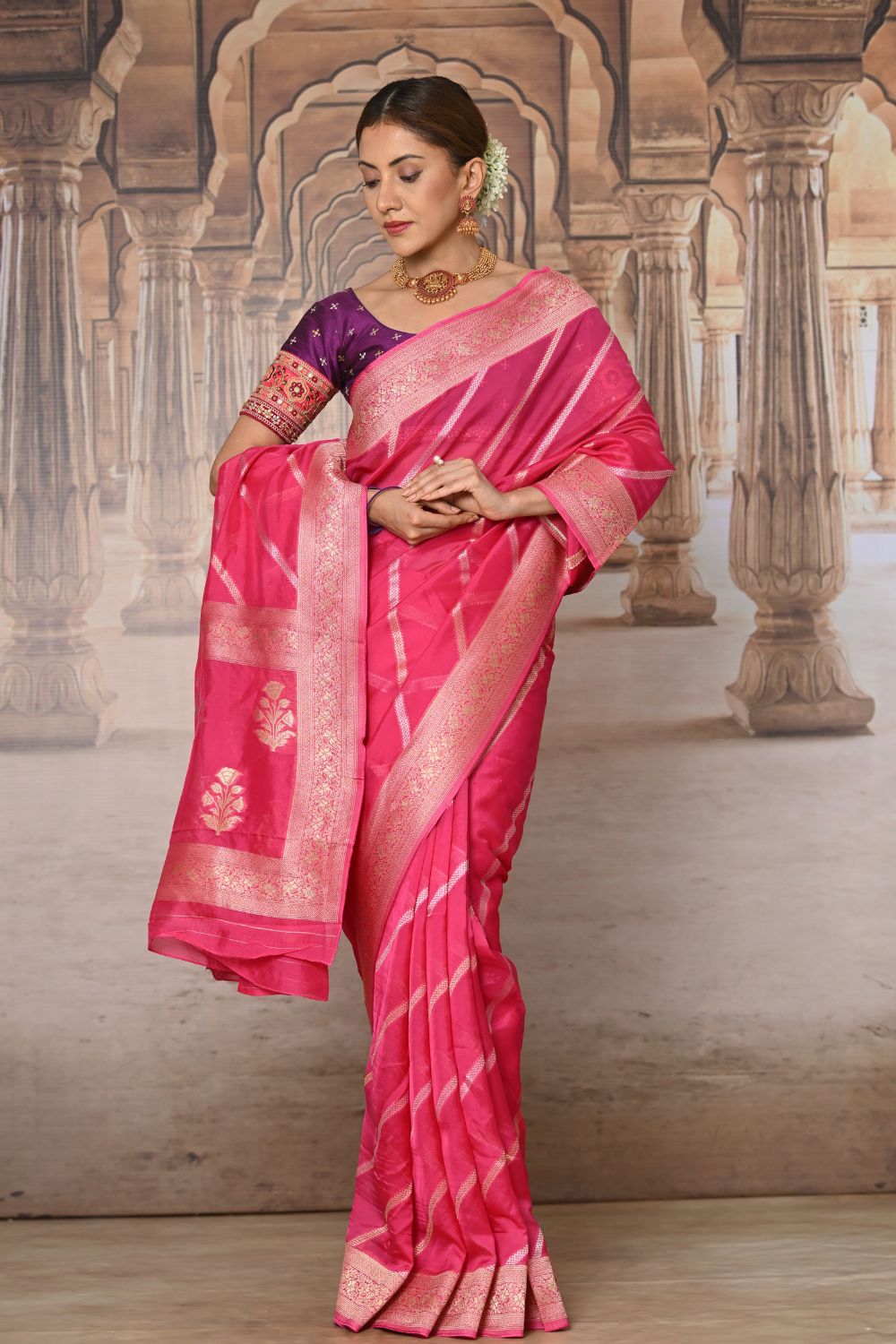 Buy Grey Paithani Silk Saree Nitaraa