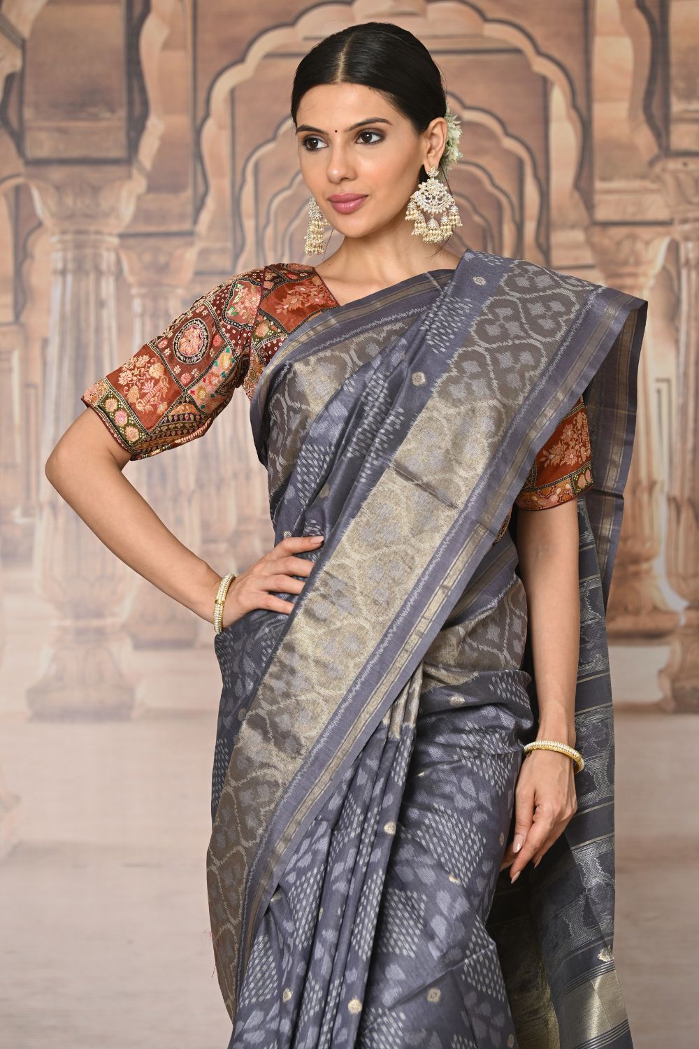 Buy Green Paithani Silk Blend Saree Nitaraa