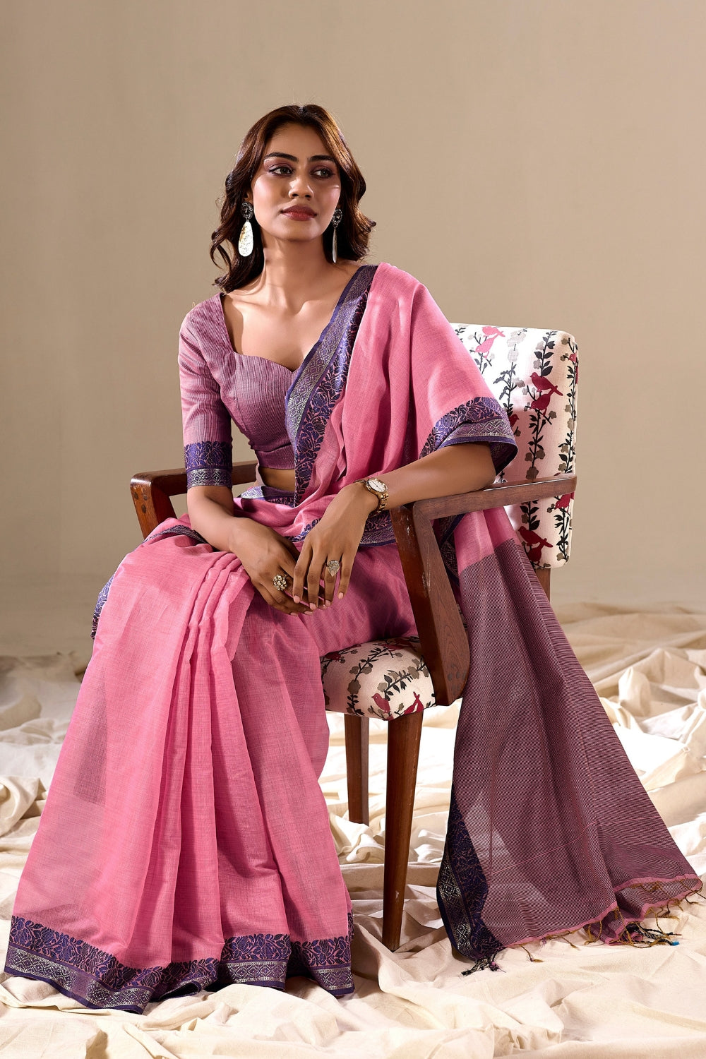 Light Pink Cotton Saree