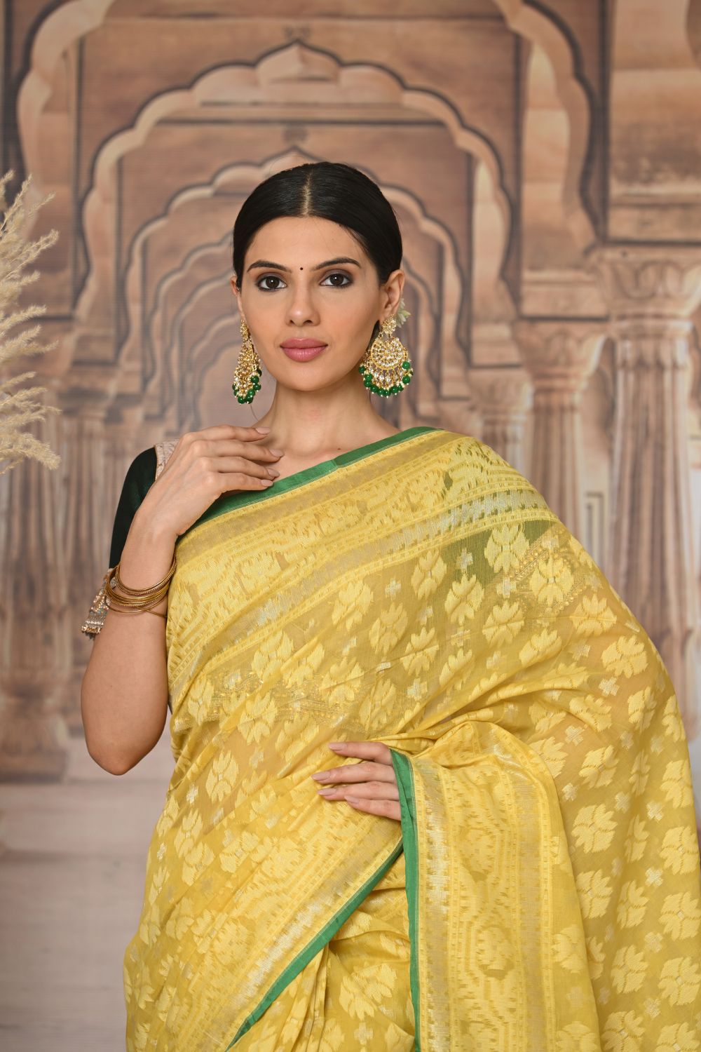 Buy Pine Green Banarasi Saree Nitaraa