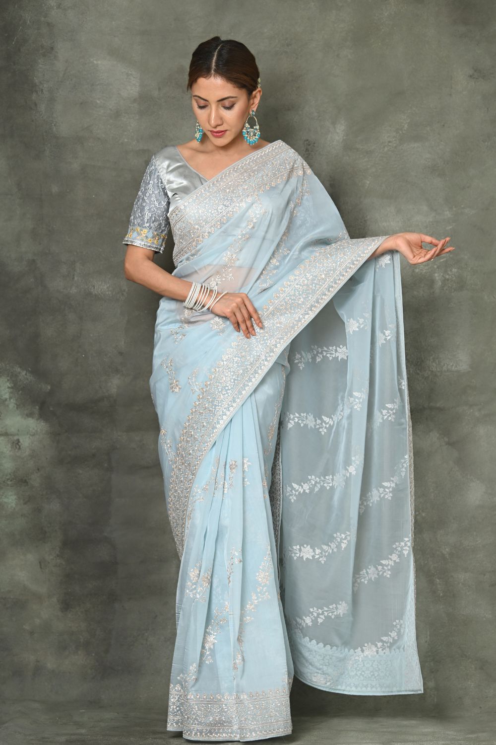 Buy Wine Purple Banarasi Khaddi Georgette Saree Nitaraa