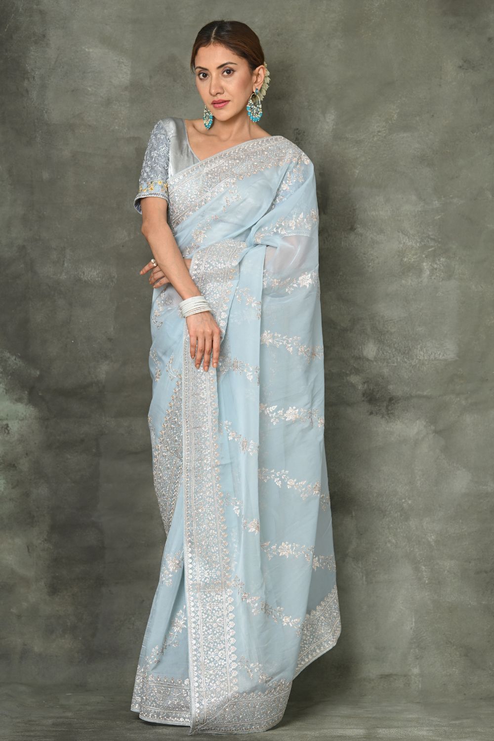 Buy Rose Red Banarasi Khaddi Georgette Saree Nitaraa