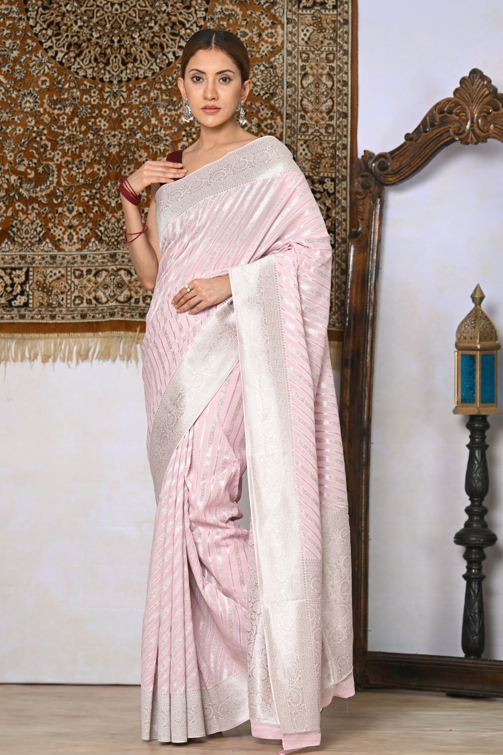 Buy Multicolor Satin Printed Saree With Blouse Piece Nitaraa