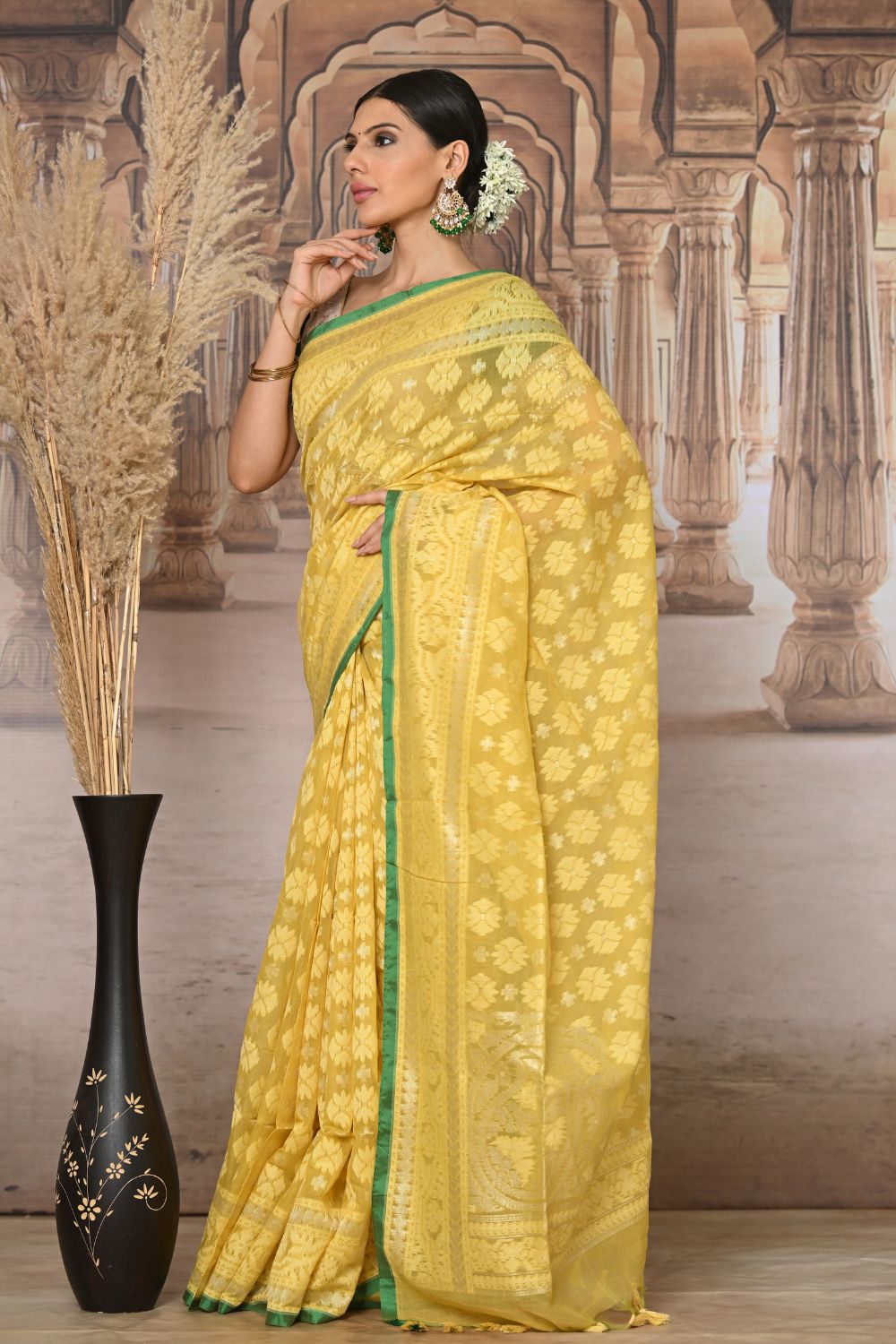 Buy Dusky Blue Banarasi Saree Nitaraa